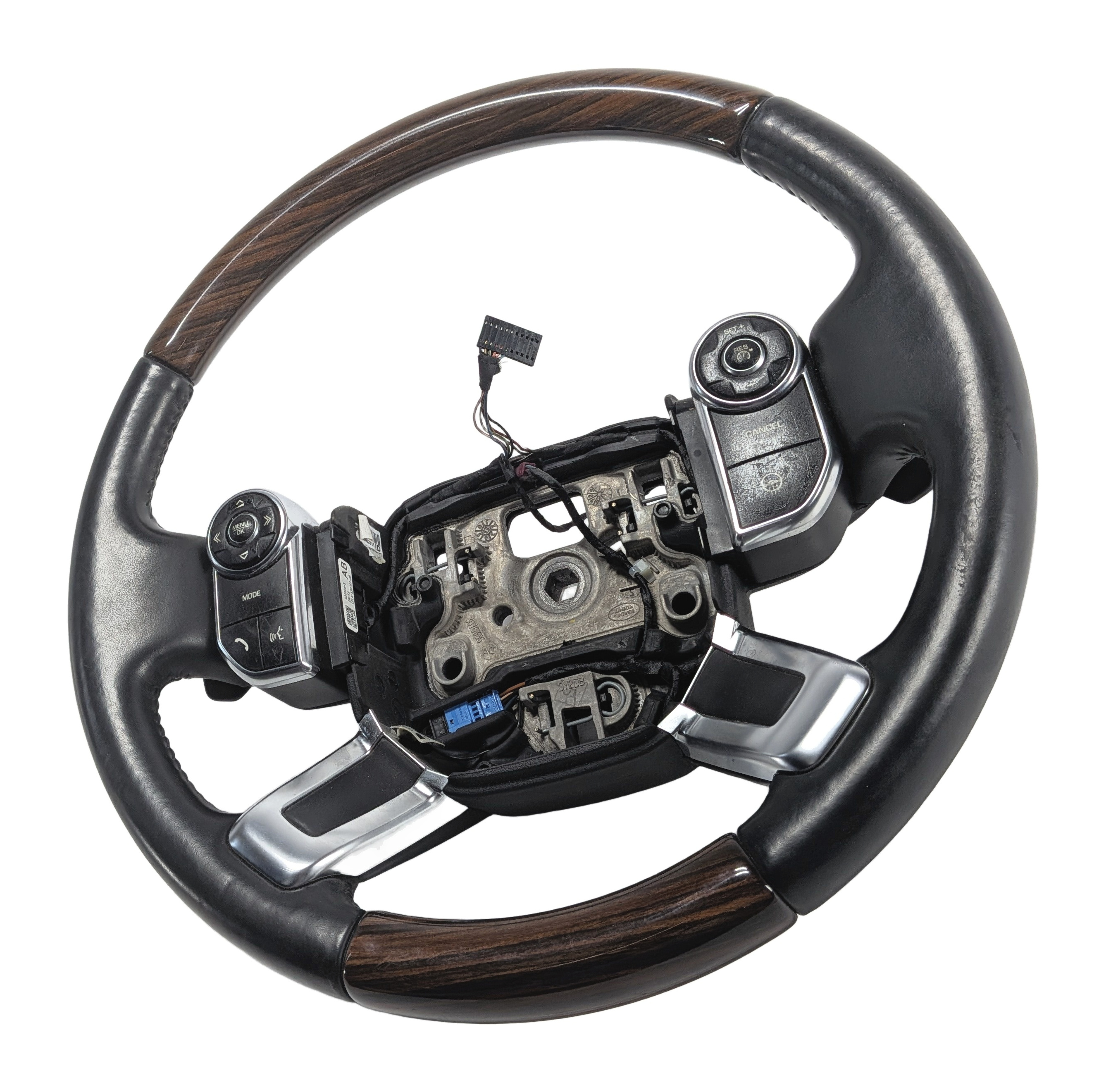 13-22 RANGE ROVER (L405) HEATED STEERING WHEEL w/ PADDLE & SWITCHES (BLACK WOOD) — exact item pictured