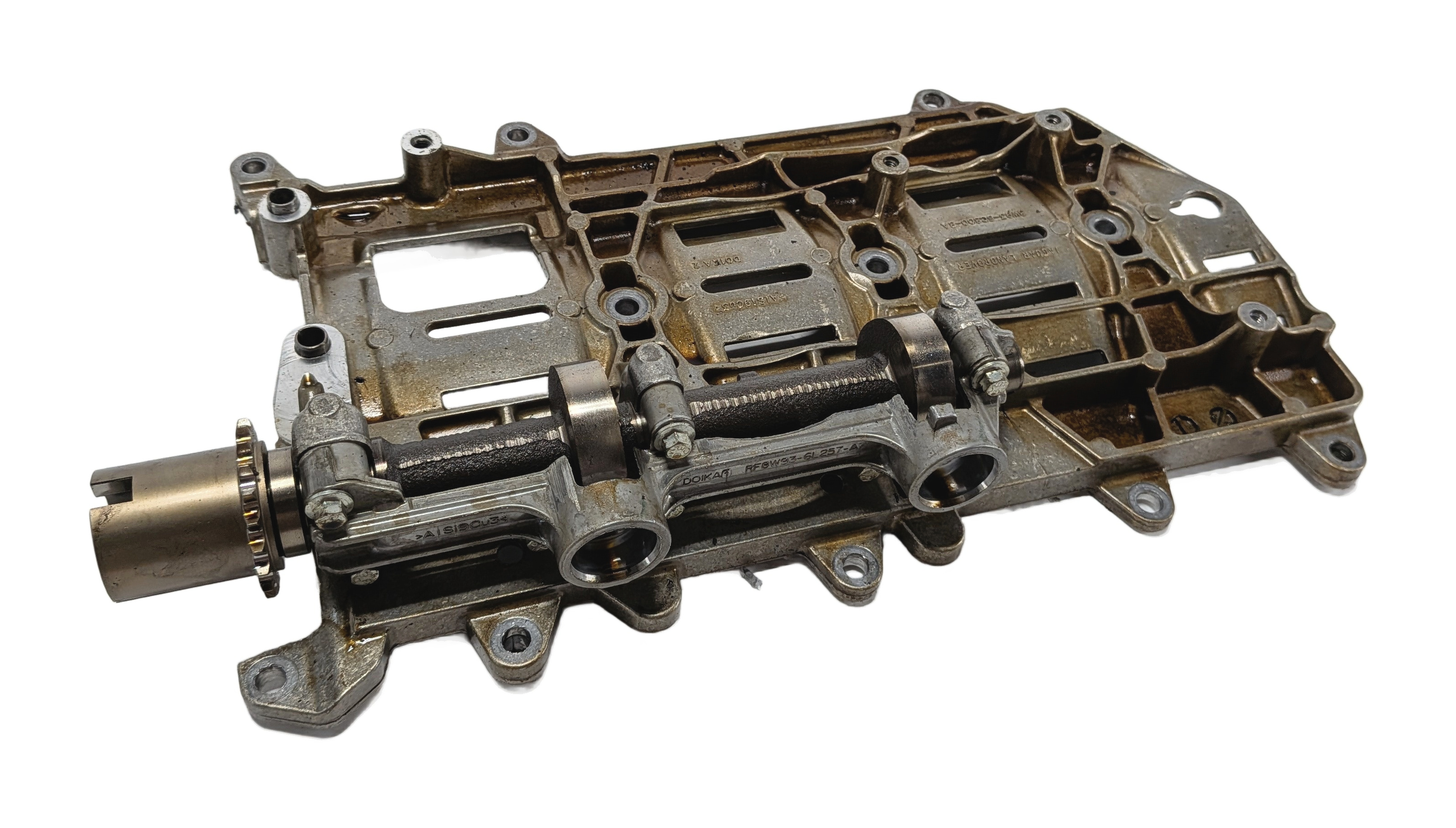 2013 RANGE ROVER (L405) 5.0L AJ133 V8 ENGINE OIL PAN BAFFLE TRAY BALANCE SHAFT — exact item pictured
