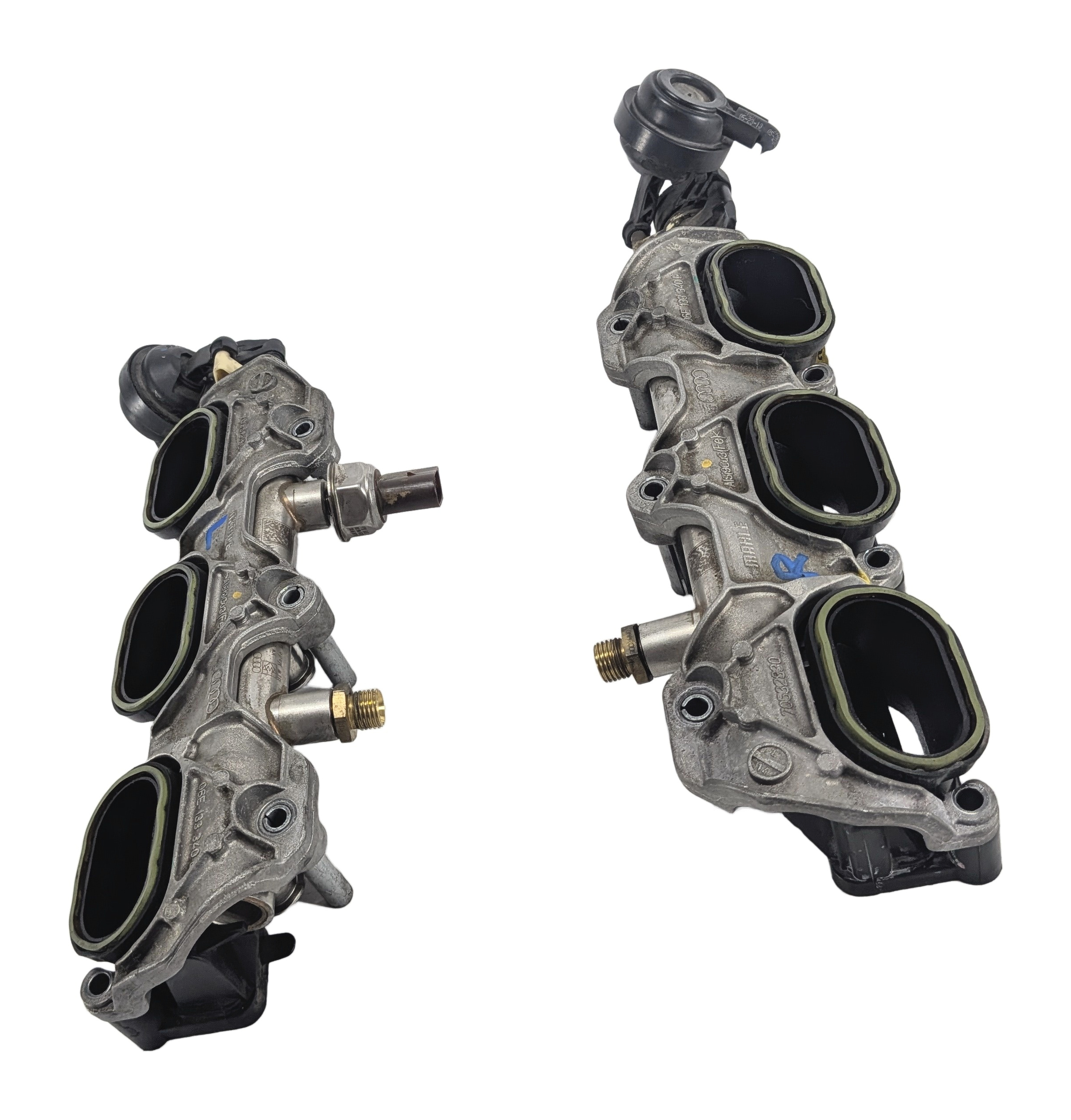 12-17 A6 A7 Q5 S5 SQ5 3.0L SUPER LEFT & RIGHT INTAKE MANIFOLD DIFFUSER RAIL SET — exact item pictured