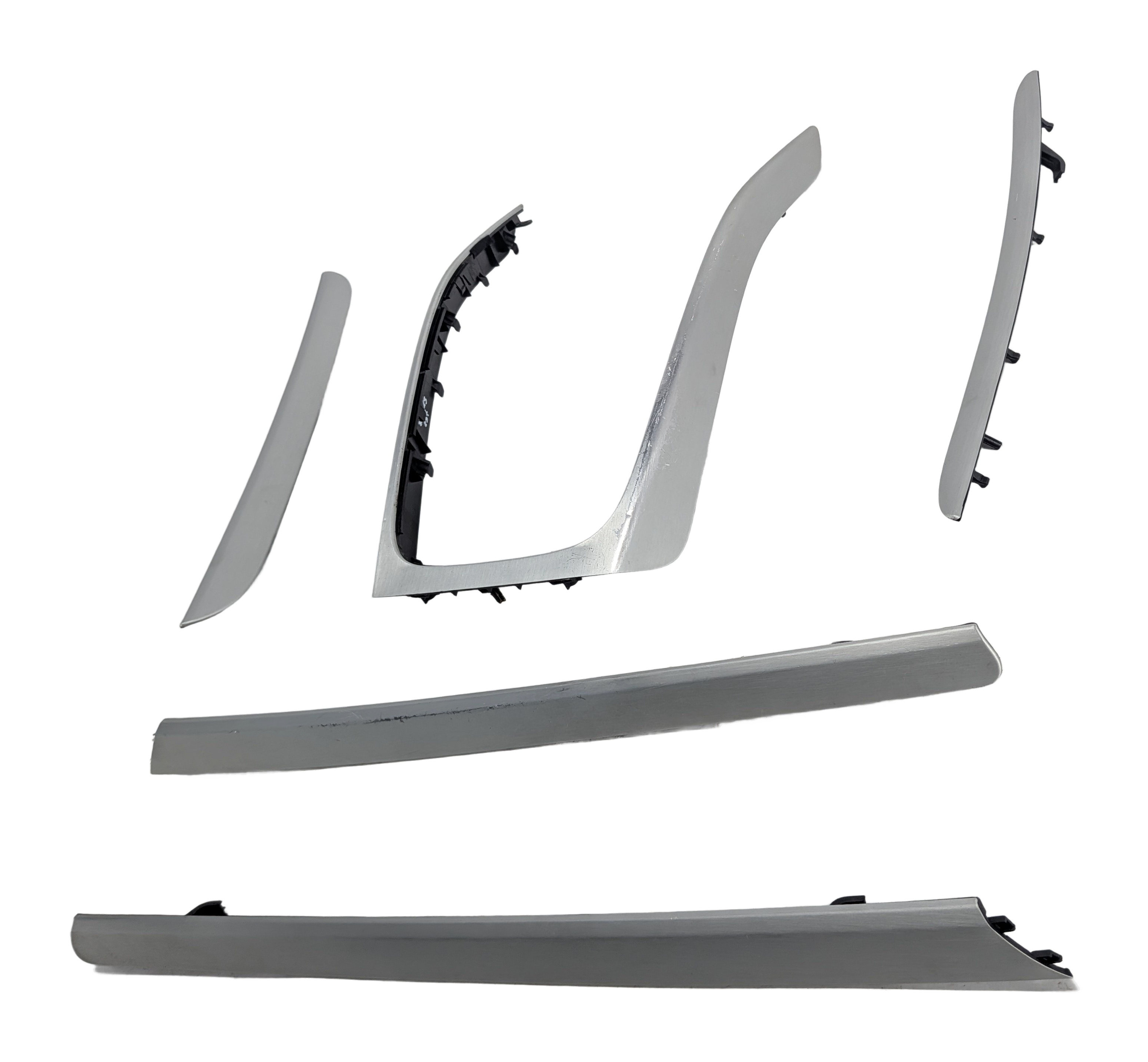 2014 AUDI S5 B8 8T INTERIOR DASH DOOR CENTER CONSOLE TRIM SET/5 (Matte Aluminum) — exact item pictured