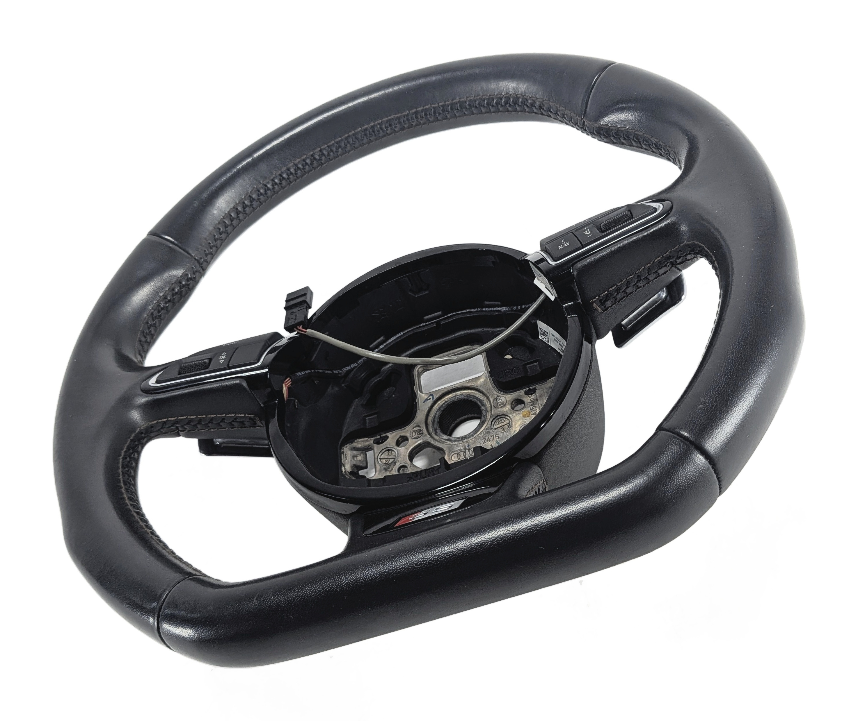 2013-2017 AUDI S5 (B8 8T) SPORT FLAT BOTTOM STEERING WHEEL w/ SHIFT PADDLES — exact item pictured
