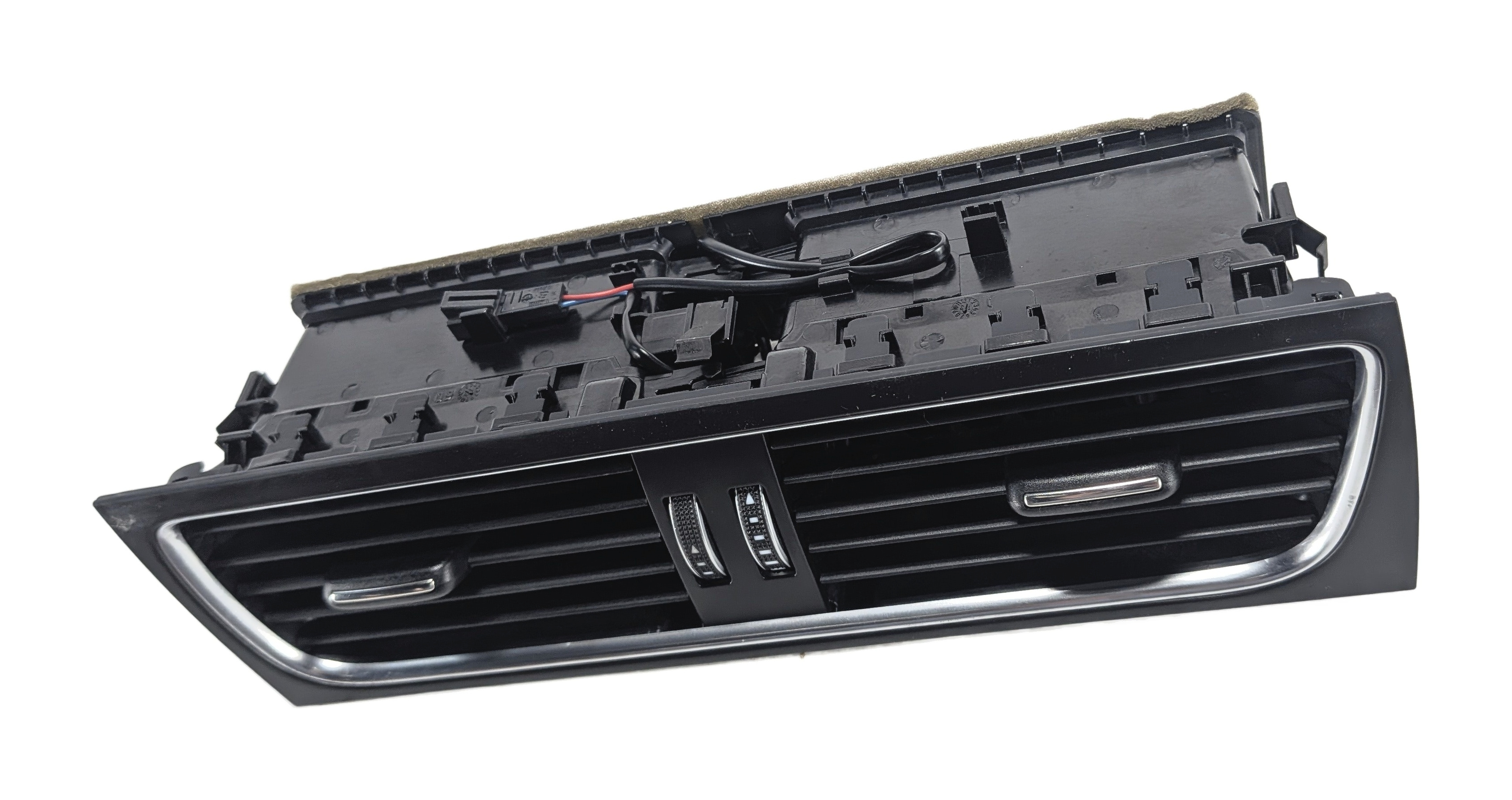 2014 AUDI S5 (B8 8T) FRONT CENTER DASH HEAT AIR AC VENT BEZEL OUTLET (Black) — exact item pictured