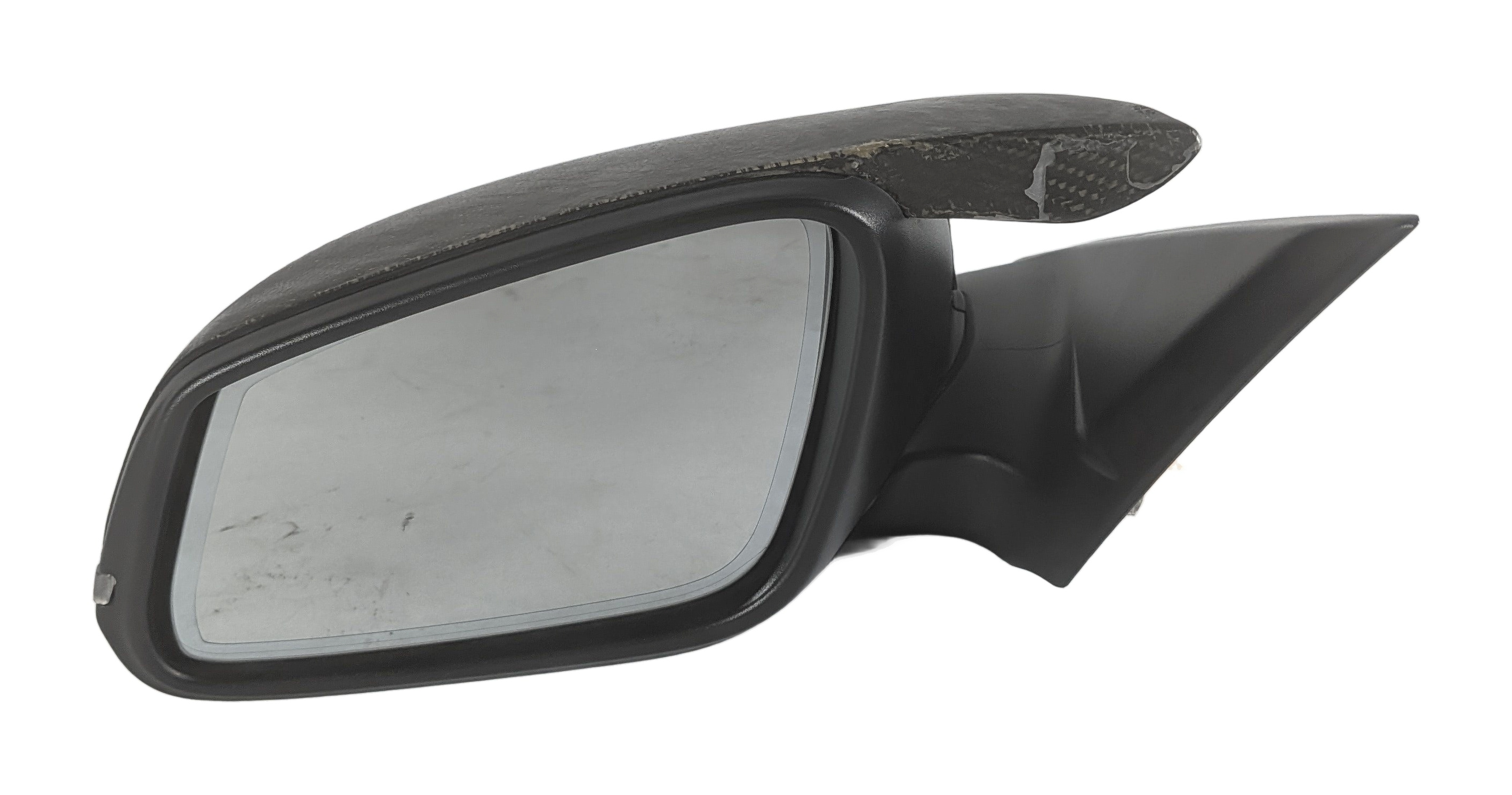 14-20 BMW 428i 430i 435i 440i (F32) LEFT AUTODIM DOOR MIRROR CARBON CAP (Gray) — exact item pictured