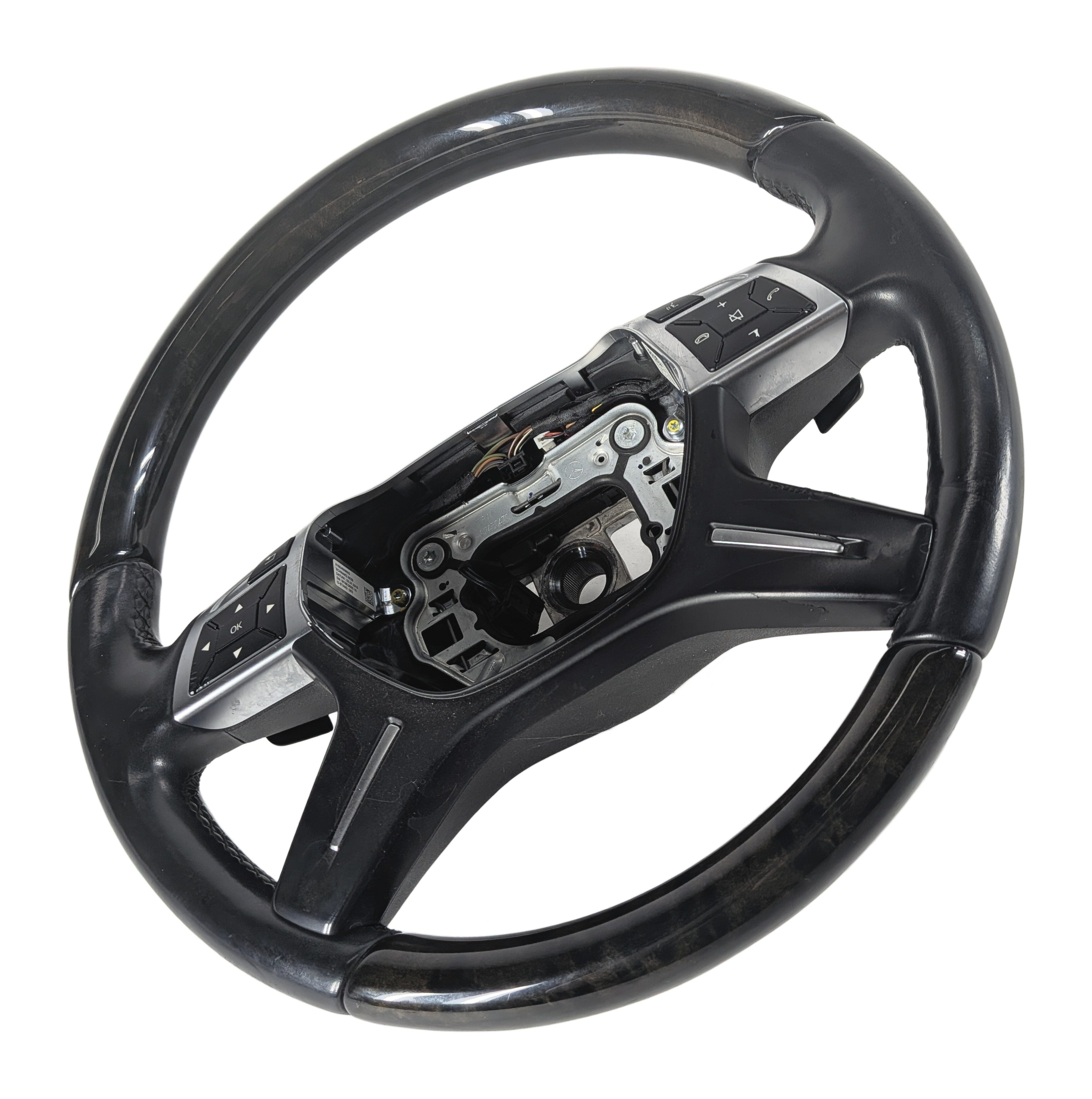 12-16 ML GL (X166 W166) 4 SPOKE STEERING WHEEL & RADIO CONTROLS (Black) — exact item pictured