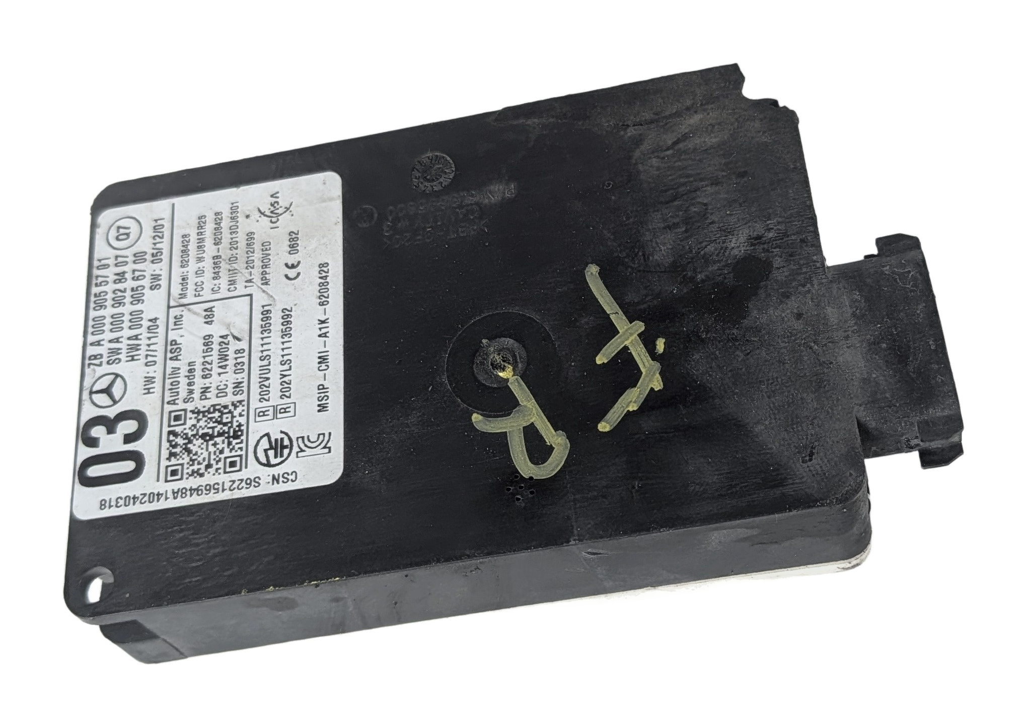2015 MERCEDES GL550 (X166) FRONT RIGHT PASSENGER BLIND SPOT RADAR SENSOR MODULE — exact item pictured