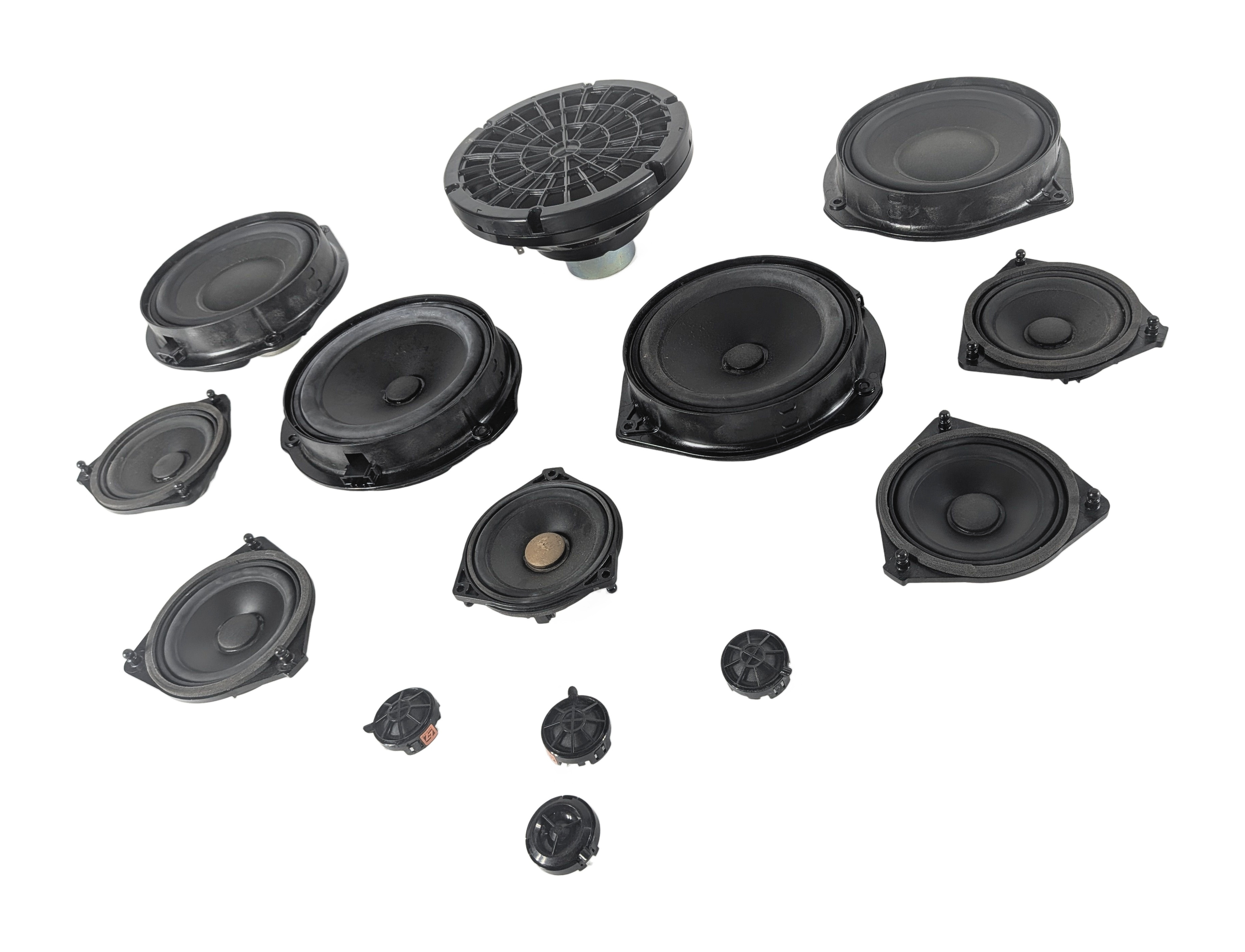 2015 MERCEDES GL550 (X166) HARMAN KARDON LOGIC7 SURROUND SOUND SPEAKER SET/14 — exact item pictured