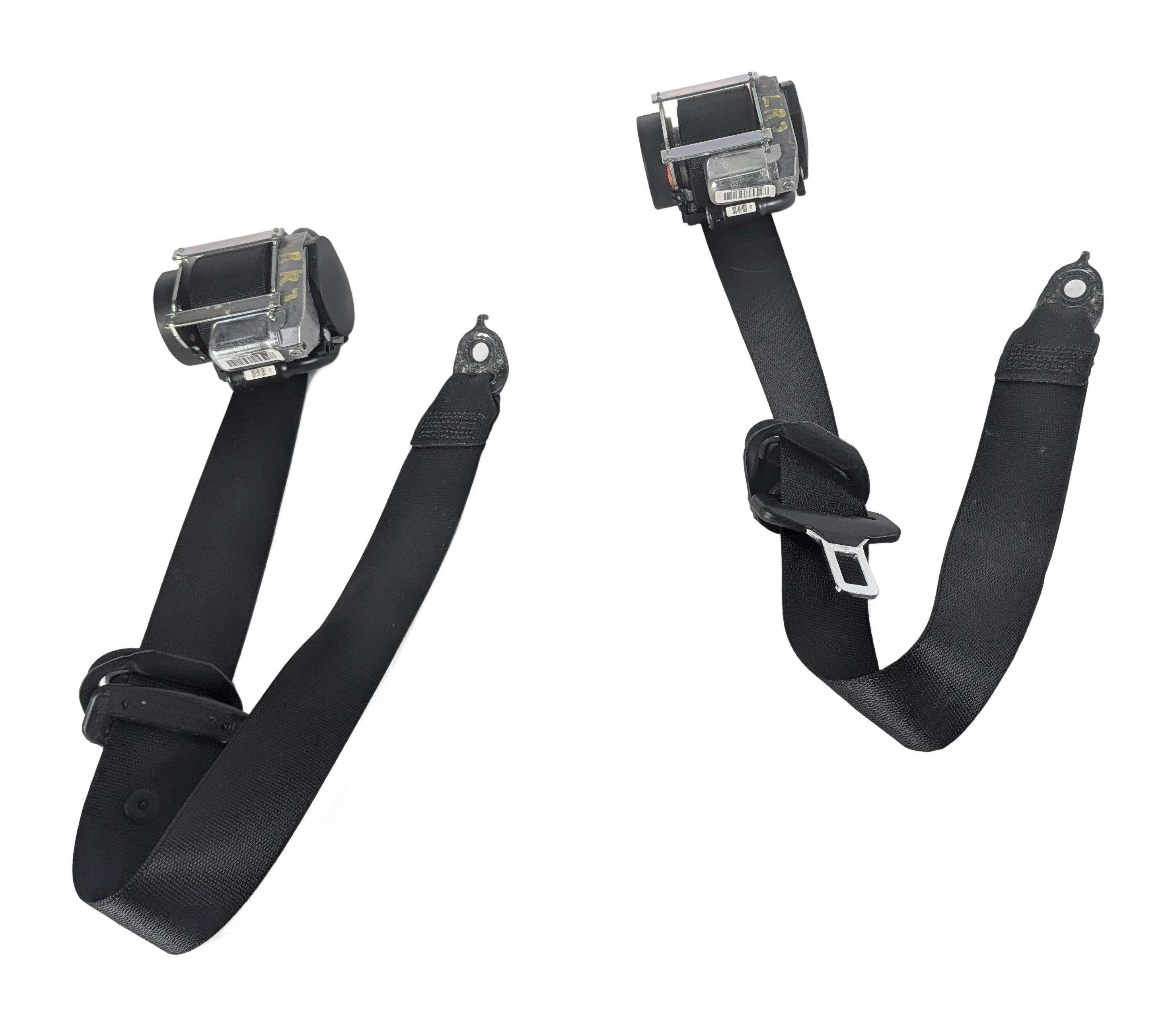 2015 MERCEDES GL550 (X166) 3RD ROW LEFT/RIGHT SEATBELT RETRACTOR SET/2 (Black) — exact item pictured