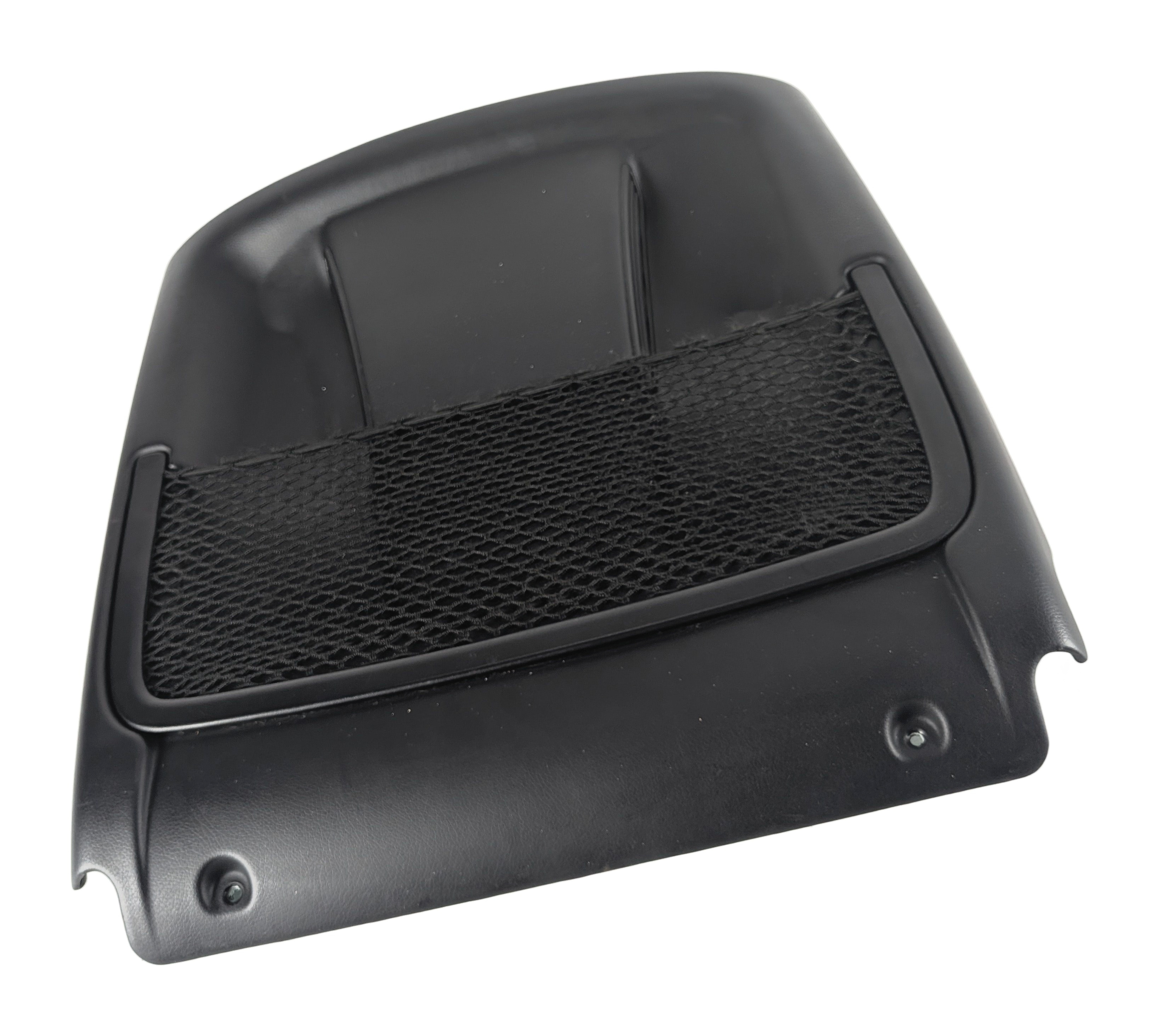 2015 MERCEDES GL550 (X166) FRONT SEAT BACK COVER PANEL w/STORAGE NET (Black) — exact item pictured