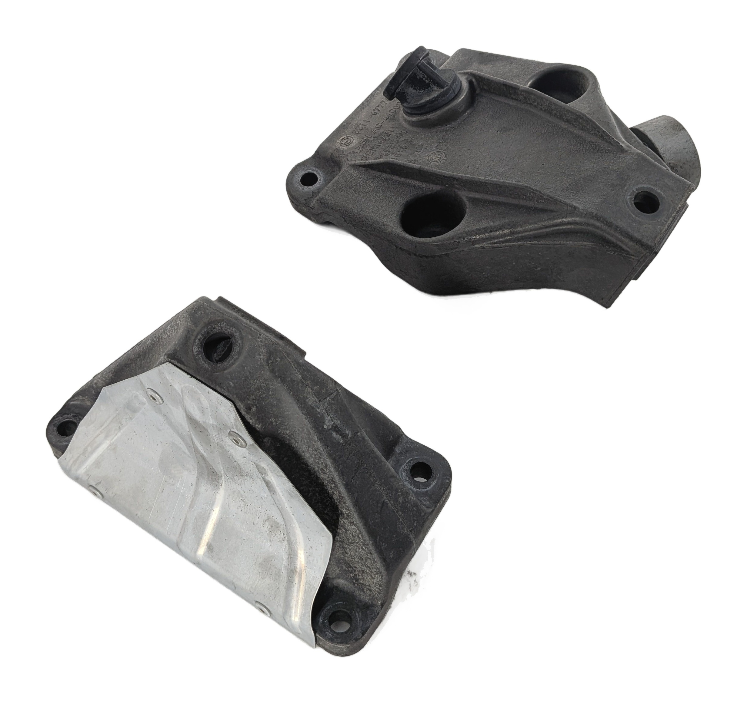 14-16 BMW 535D F10 3.0L N57 ENGINE MOTOR SUPPORT MOUNT BRACKET LEFT/RIGHT SET/2 — exact item pictured