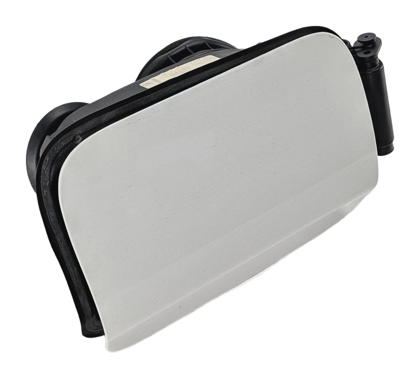 11-16 BMW 528i 535i 550i M5 (F10) GAS FILLER FUEL TANK DOOR w/HOUSING (White) — exact item pictured