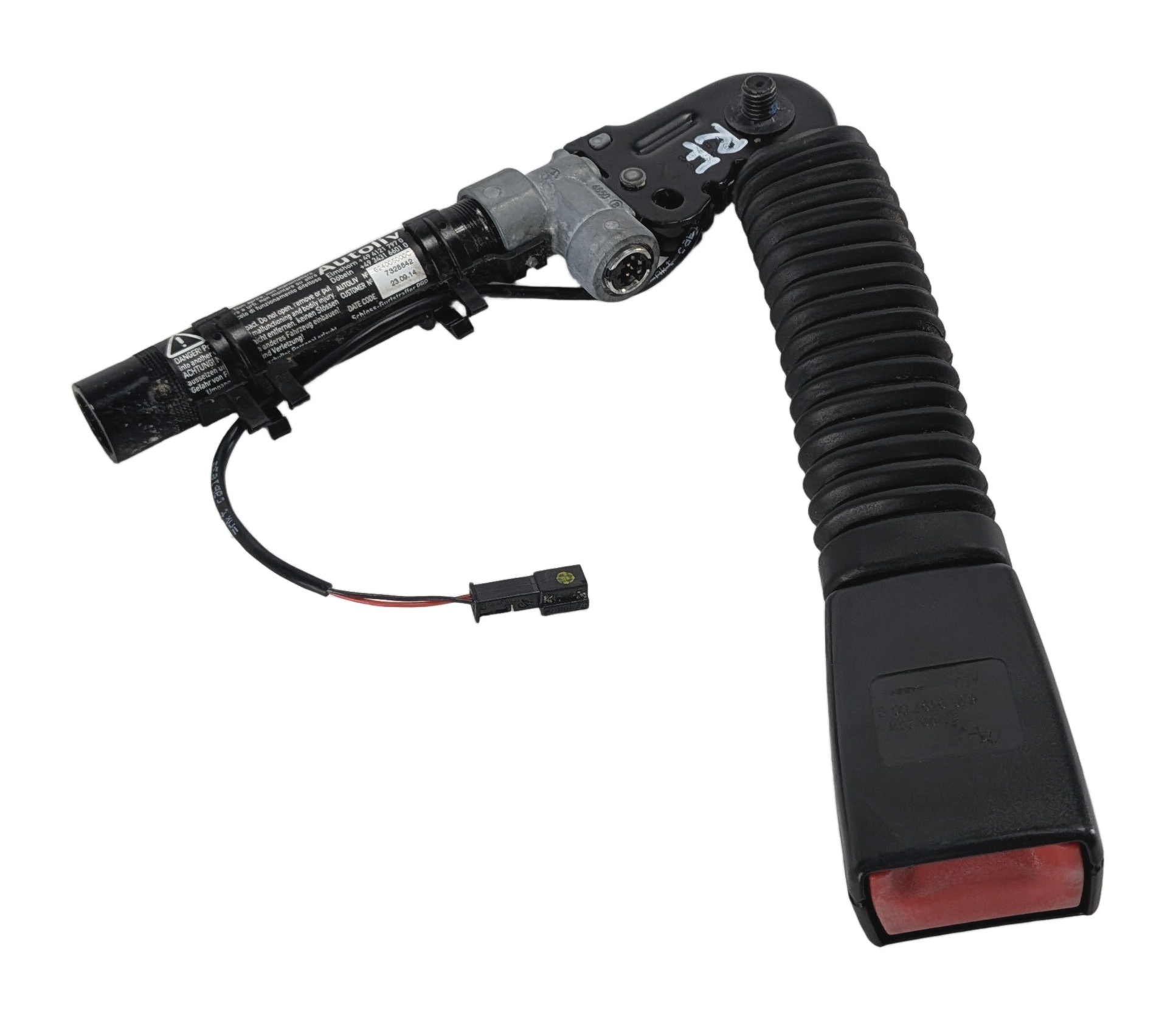 13-16 BMW 5 7 SERIES (F01 F10) FRONT RIGHT PASSENGER SEATBELT BUCKLE RECEIVER — exact item pictured