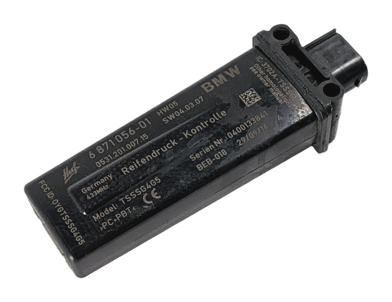 11-18 BMW 5 7 M5 M6 X3 X4 (F01 F06 F10 F12 F25 F26) TPMS SENSOR ANTENNA MODULE — exact item pictured