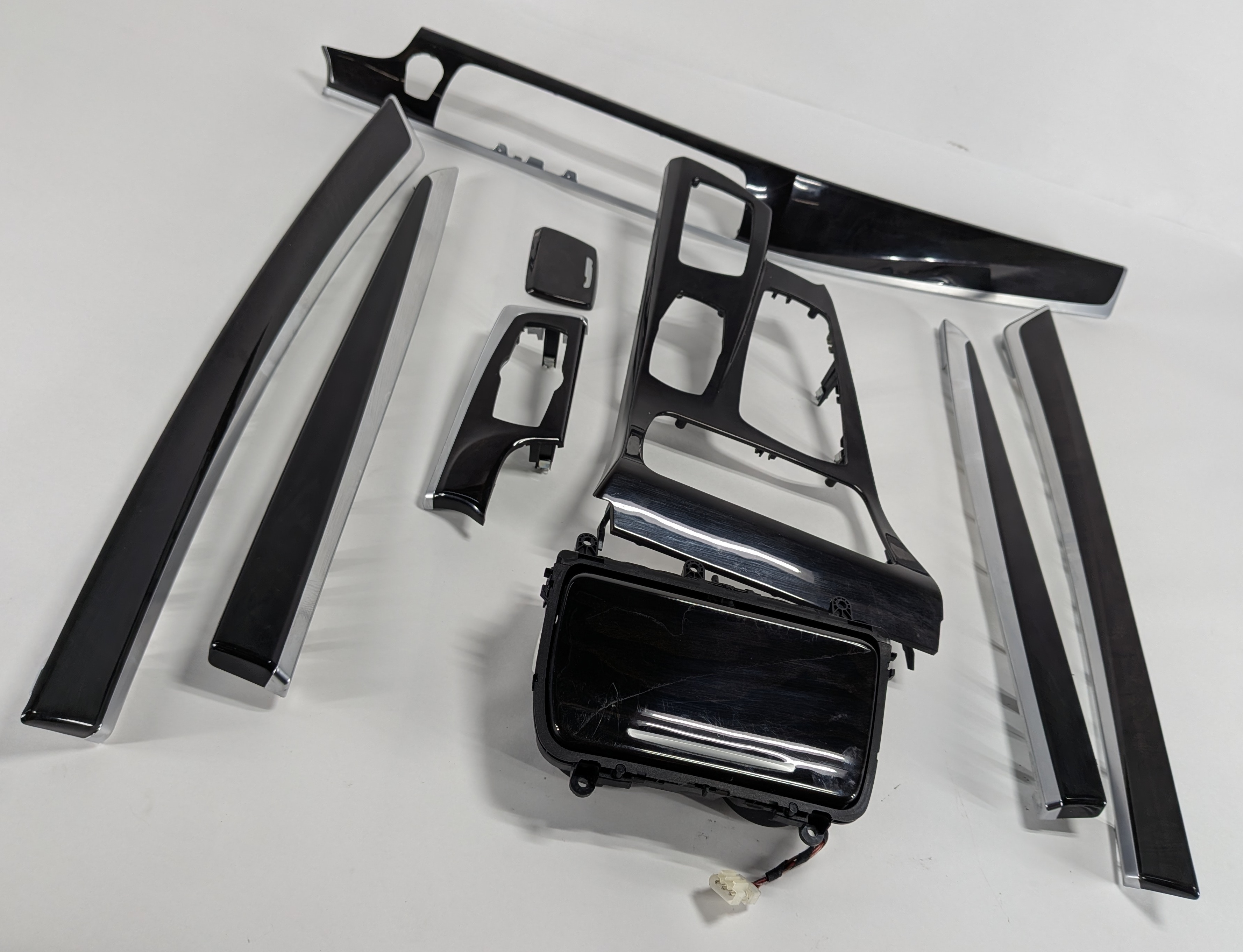 2015 BMW 535D F10 INTERIOR DASH DOOR CENTER CONSOLE TRIM PANEL PIECE SET/9 (Ash) — exact item pictured