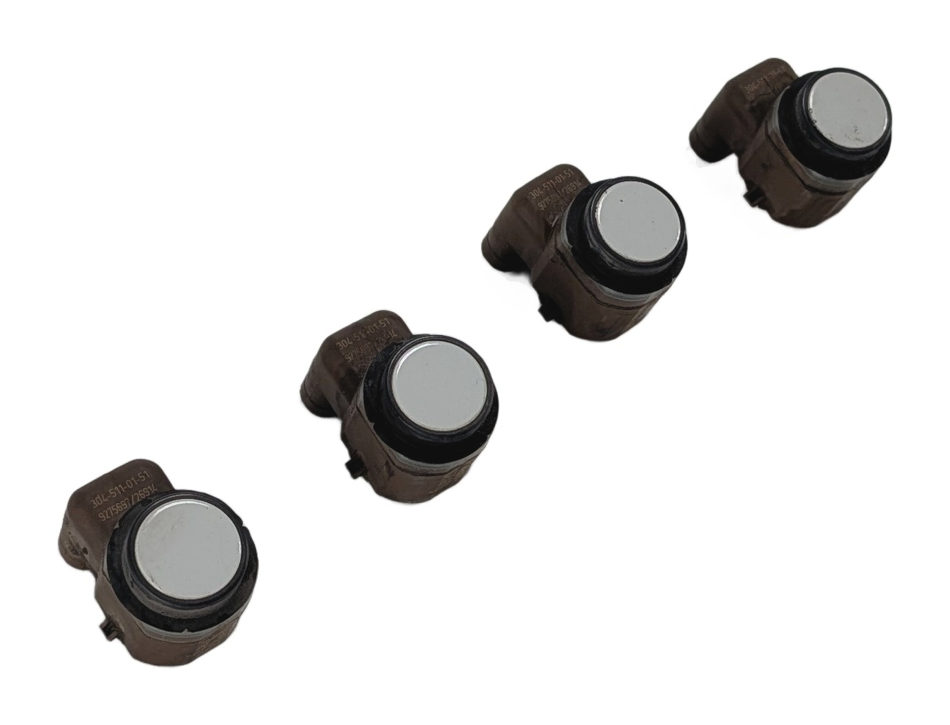 2015 BMW 535D (F10) PARK ASSIST PDC DISTANCE CONTROL SENSORS SET/4 OEM (White) — exact item pictured