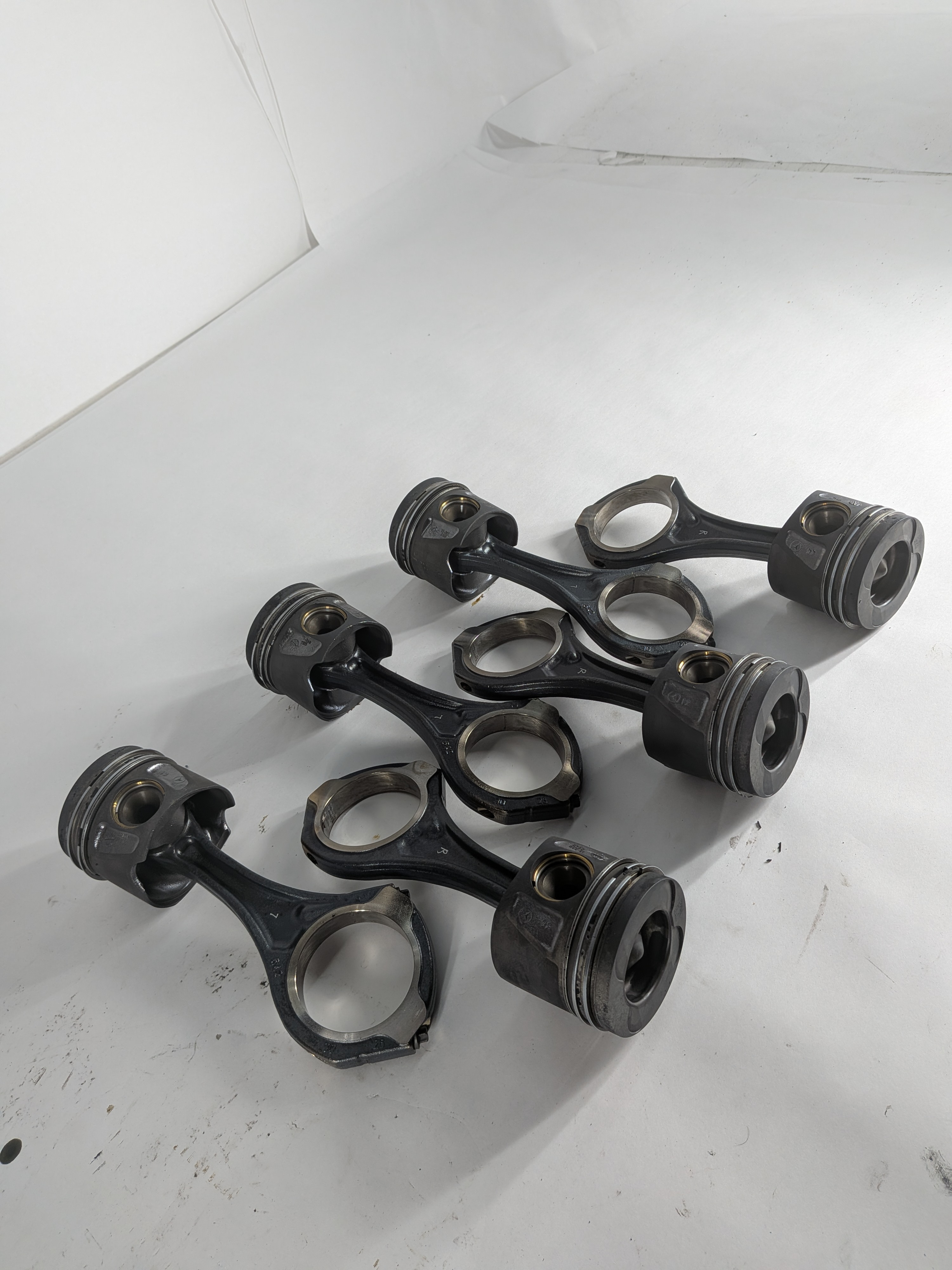 12-17 MERCEDES GL350 GLS350D ML350 S350 (W166 X166 W221) 3.0L DIESEL PISTON SET6 — exact item pictured