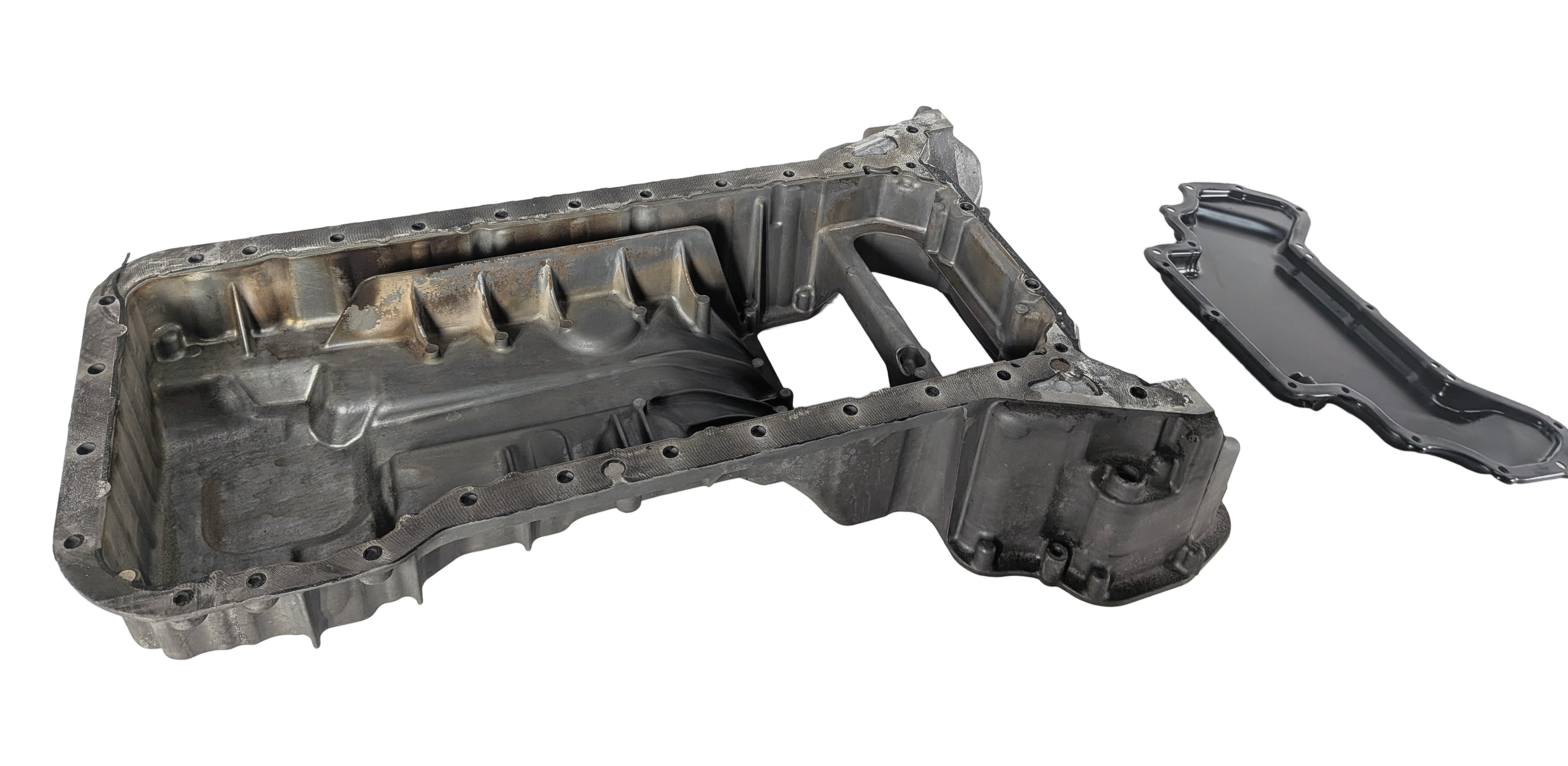 2007-2012 MERCEDES CLS550 E550 SL550 CLK550 5.5L M273 ENGINE UPPER LOWER OIL PAN — exact item pictured
