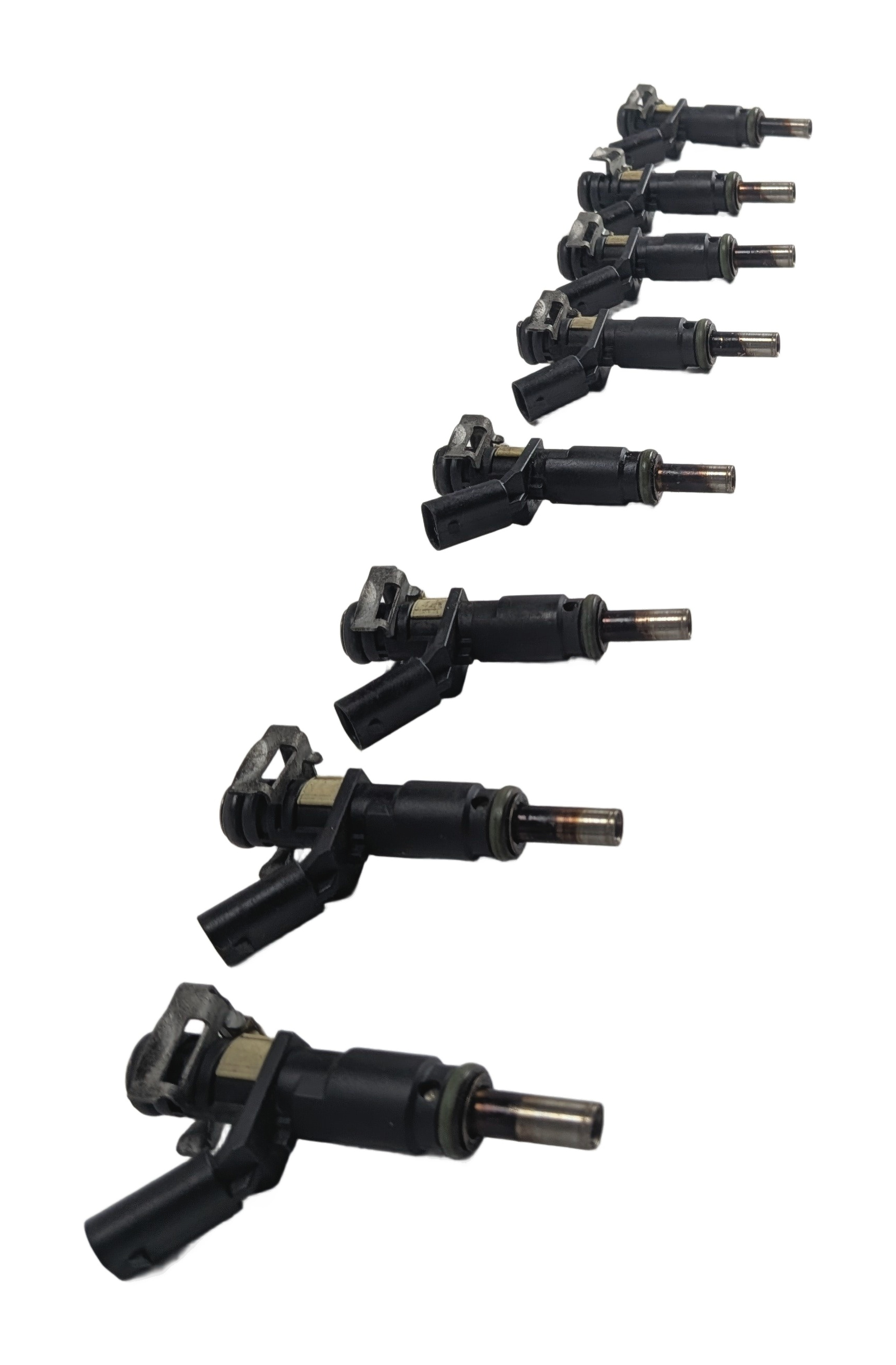 06-12 MERCEDES C E G GL ML S SL (W204 W212 W221 W164 X164) FUEL INJECTOR SET 8 — exact item pictured