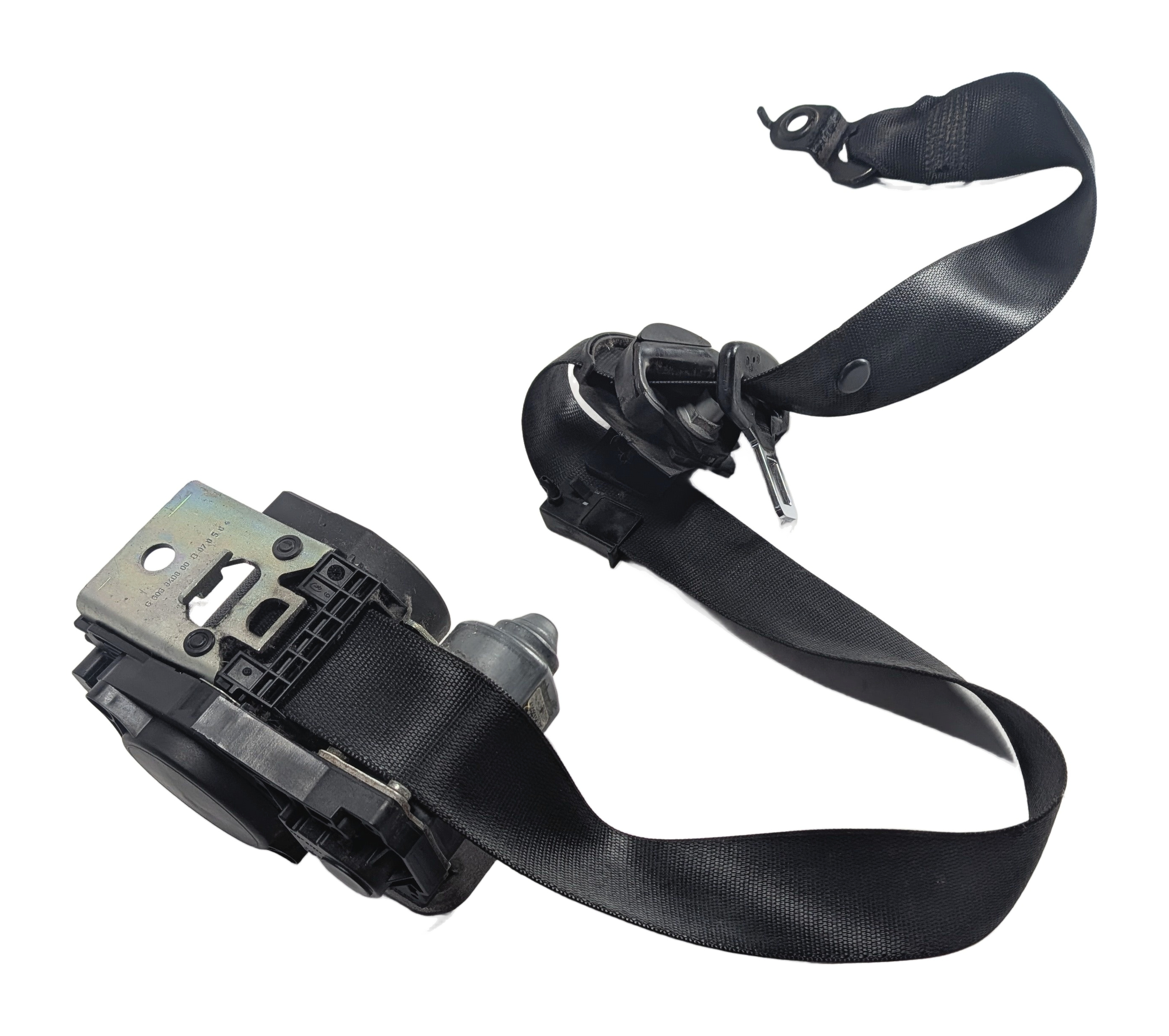 07-09 MERCEDES E350 E550 CLS63 CLS550 LEFT FRONT SEATBELT RETRACTOR (Black) — exact item pictured