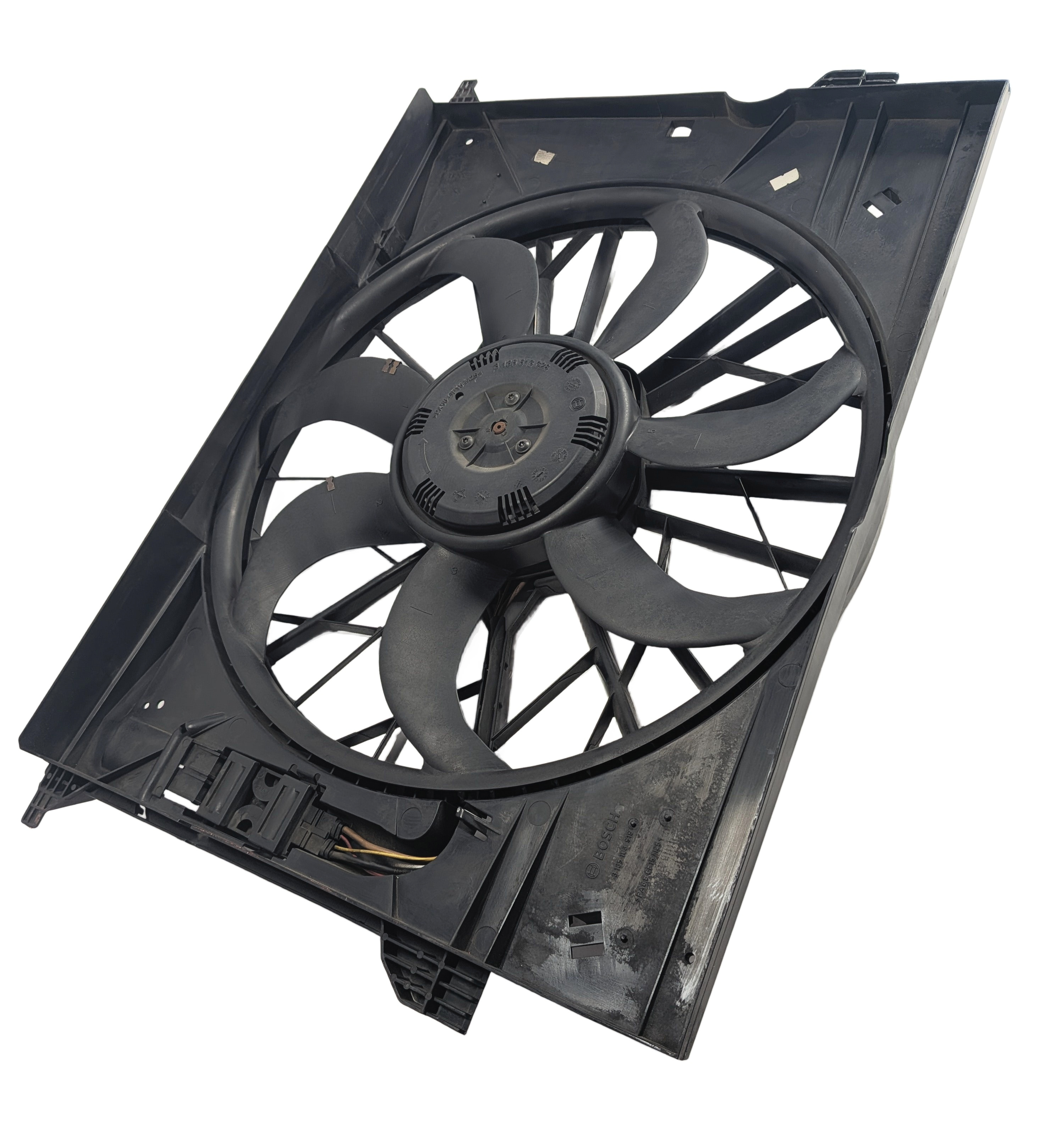 03-11 MERCEDES E350 E550 CLS550 (W211 W219) RADIATOR COOLING FAN SHROUD ASSEMBLY — exact item pictured