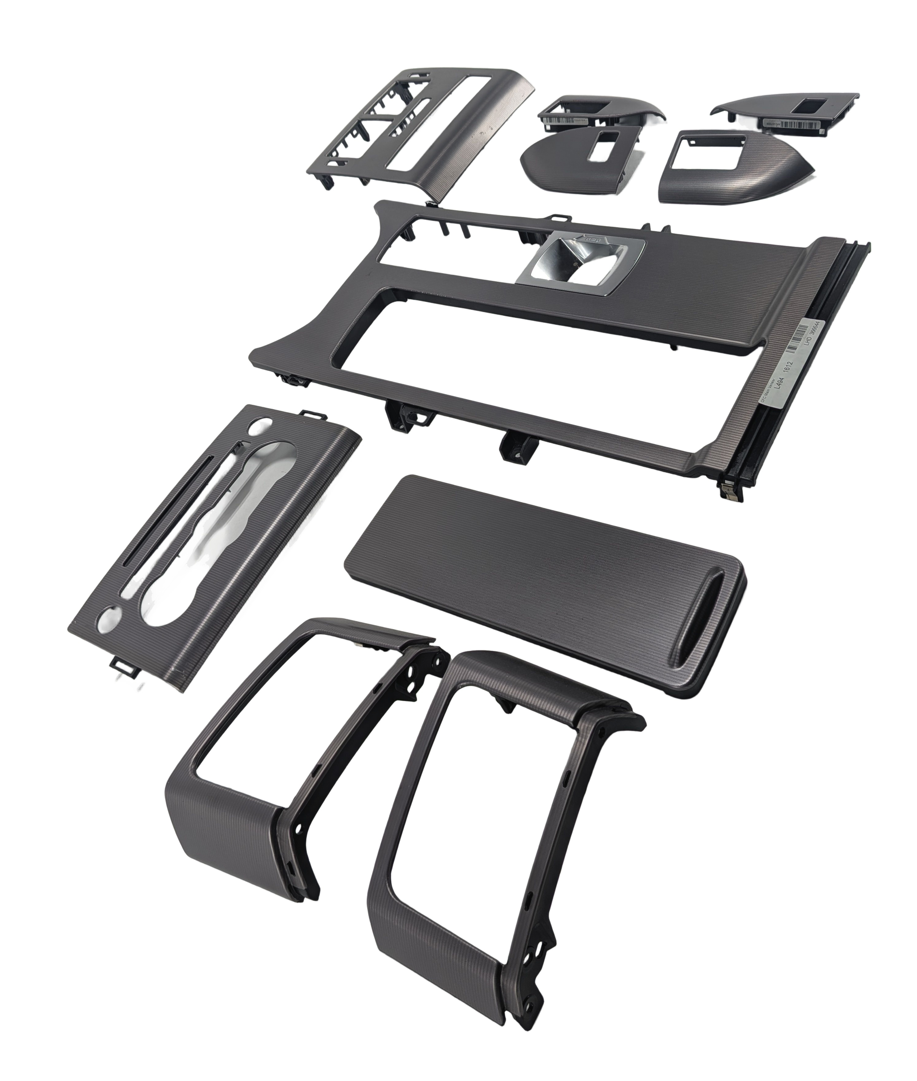 2016 RANGE ROVER SPORT L494 DASH DOOR CONSOLE TRIM SET/10 (Tech Weave Aluminum) — exact item pictured