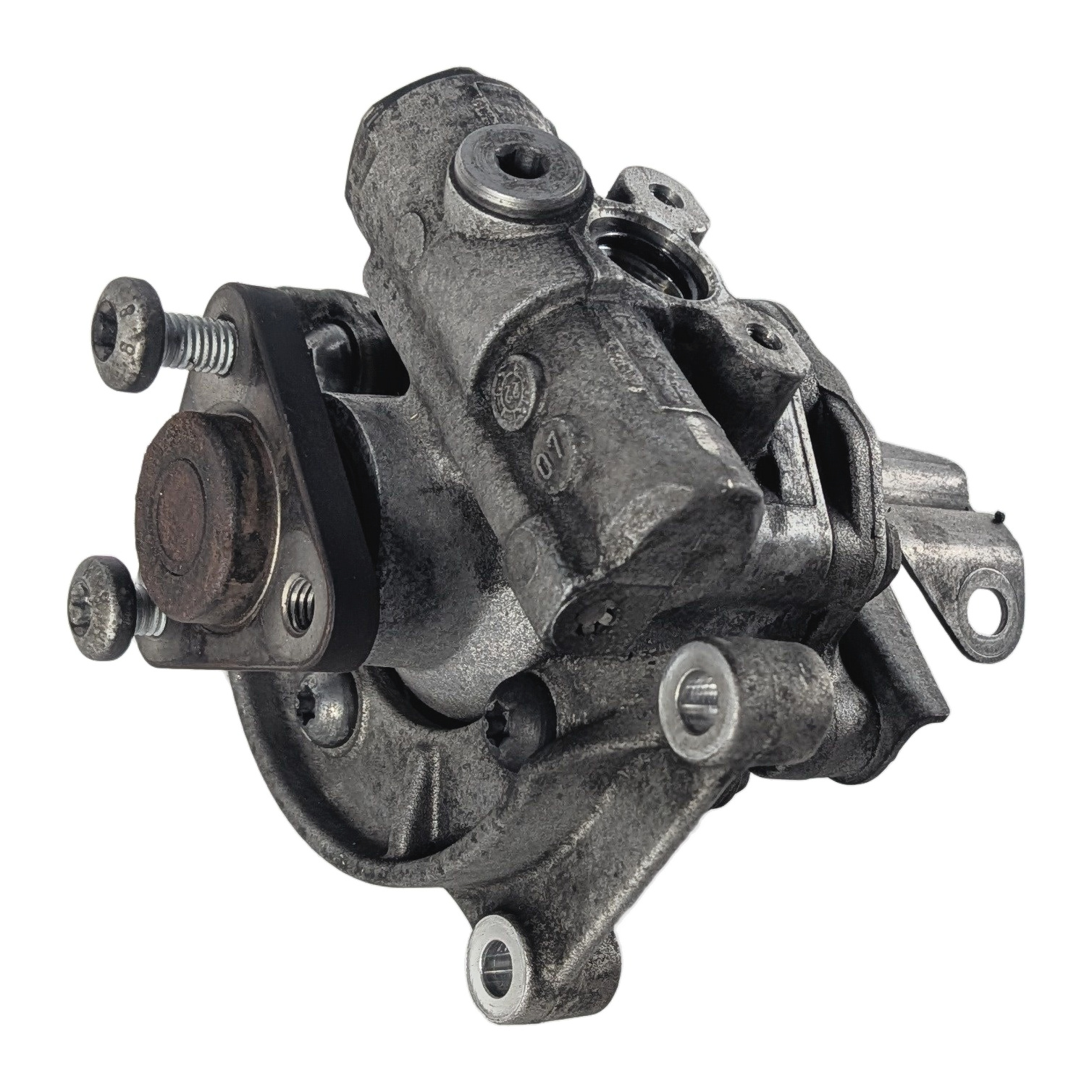 2008-2010 PORSCHE CAYENNE (957) 4.8L ENGINE POWER STEERING PUMP w/ PULLEY — exact item pictured