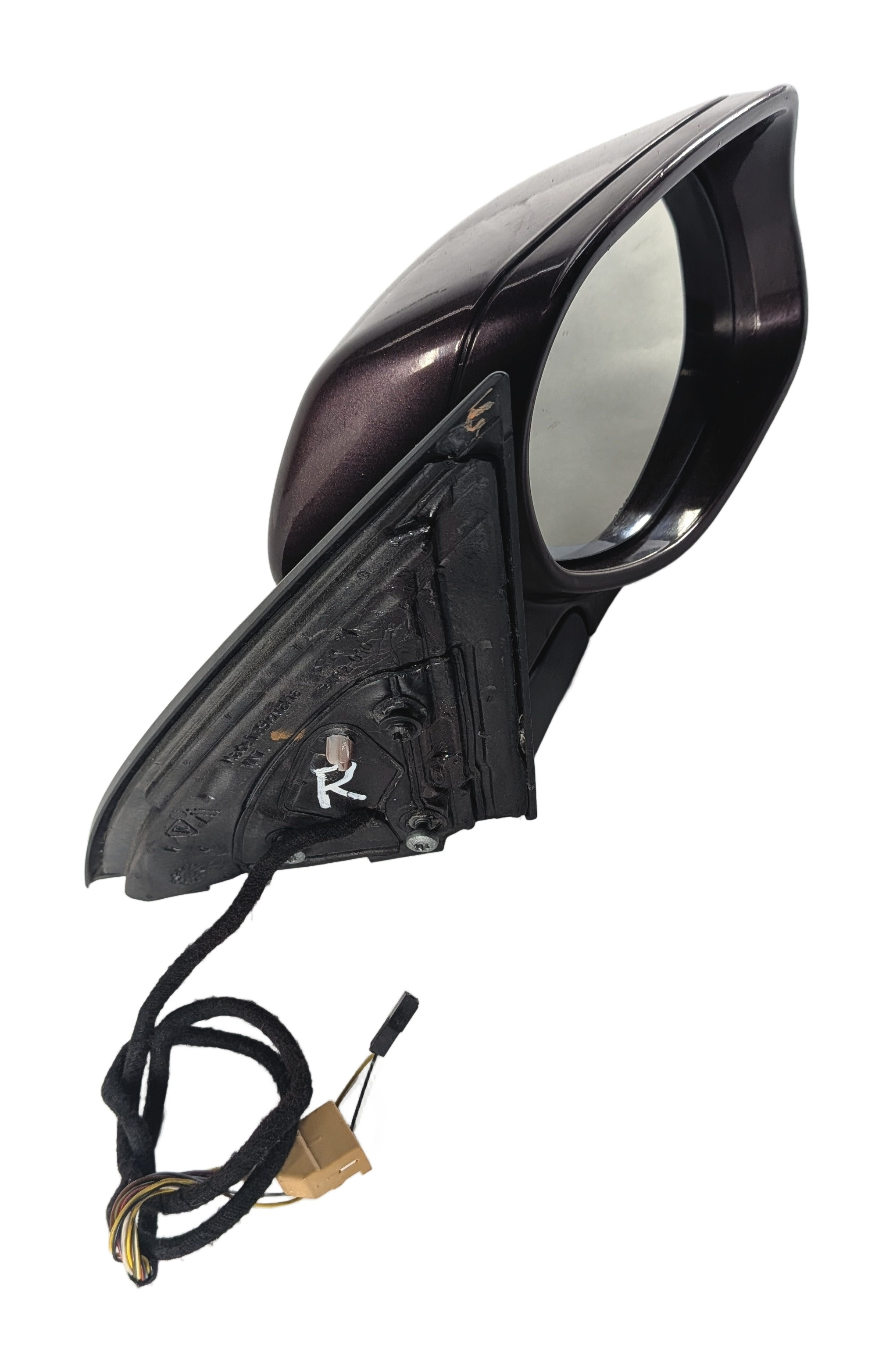 2008-2010 PORSCHE CAYENNE (957) RIGHT P-FOLD AUTODIM MEMORY DOOR MIRROR (Red) — exact item pictured