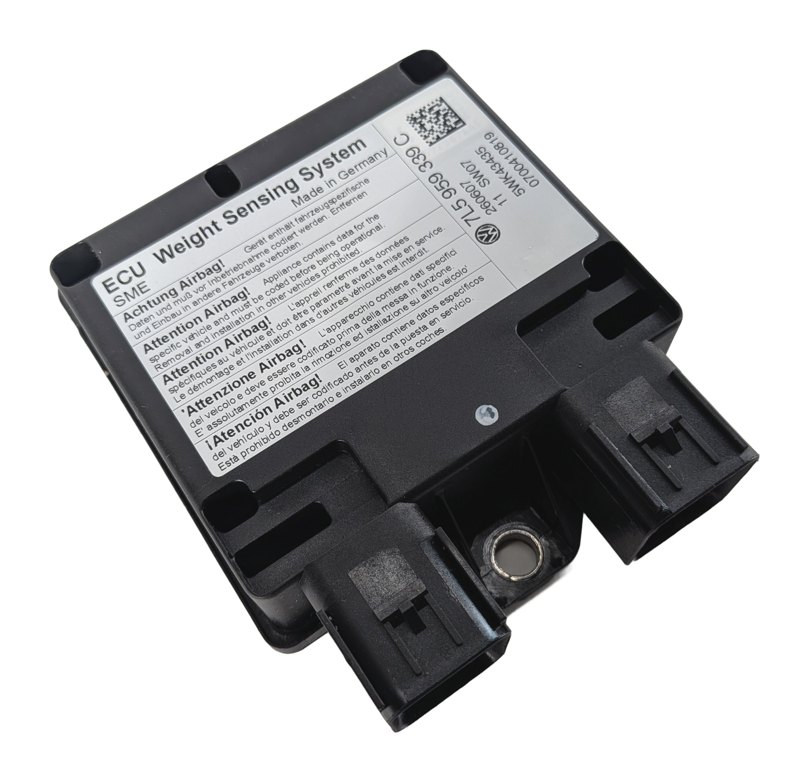 2008 PORSCHE CAYENNE (957) SRS SEAT OCCUPANCY WEIGHT SENSOR MODULE — exact item pictured