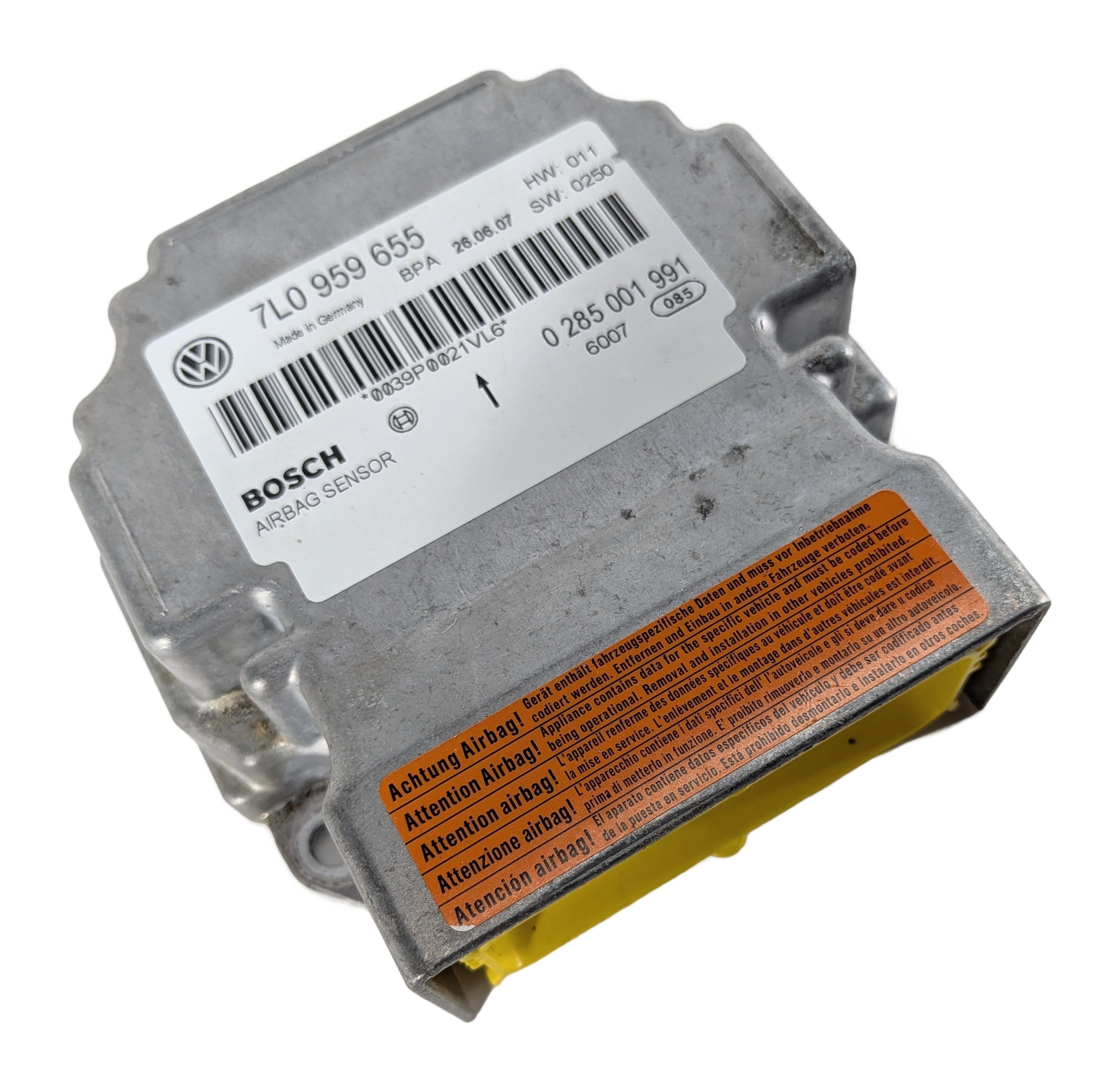 2008-2010 PORSCHE CAYENNE (957) PRIMARY SRS BAG CONTROL MODULE — exact item pictured