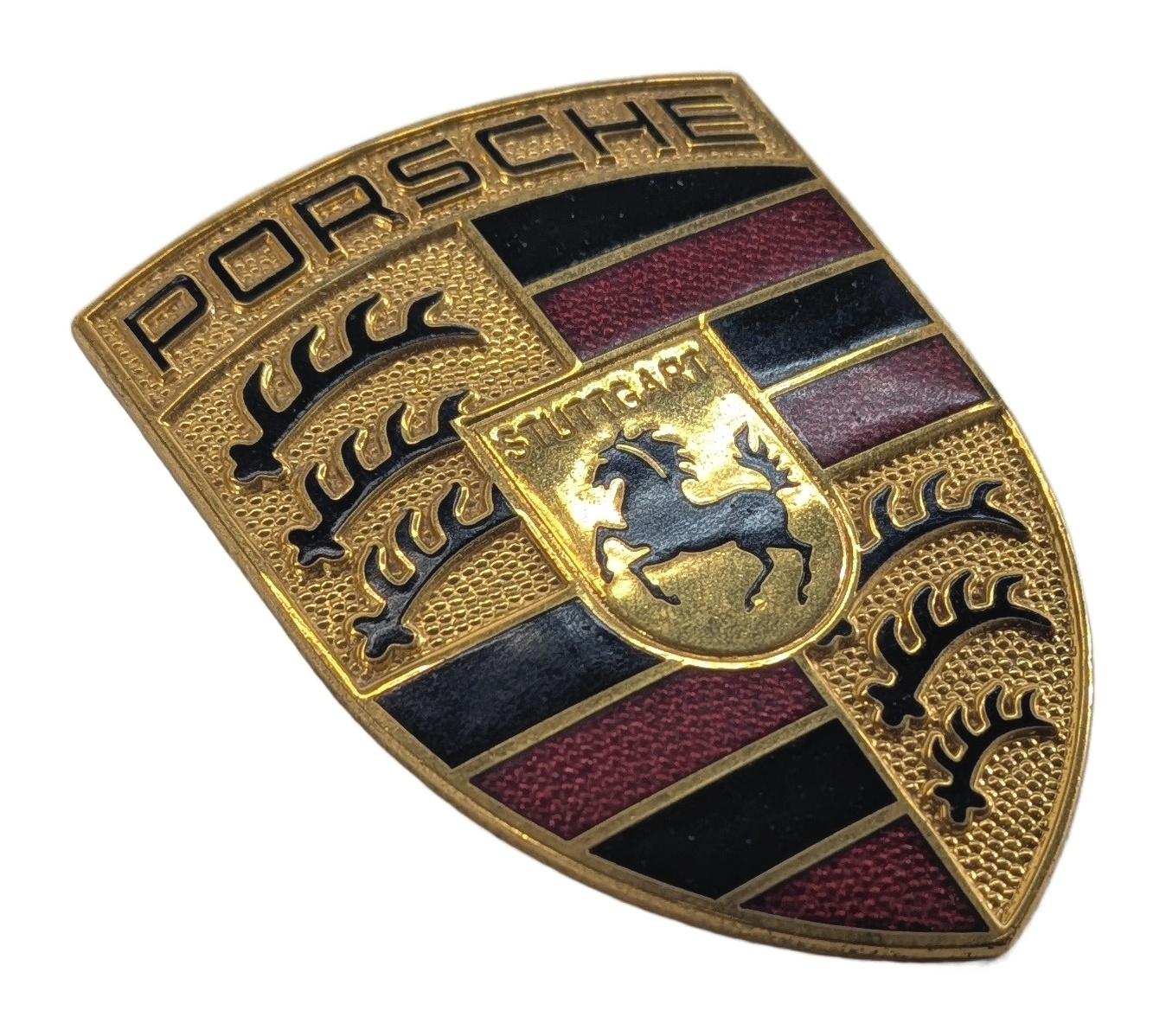 2008 PORSCHE CAYENNE (957) FRONT HOOD LID LOGO CREST EMBLEM BADGE NAME PLATE — exact item pictured