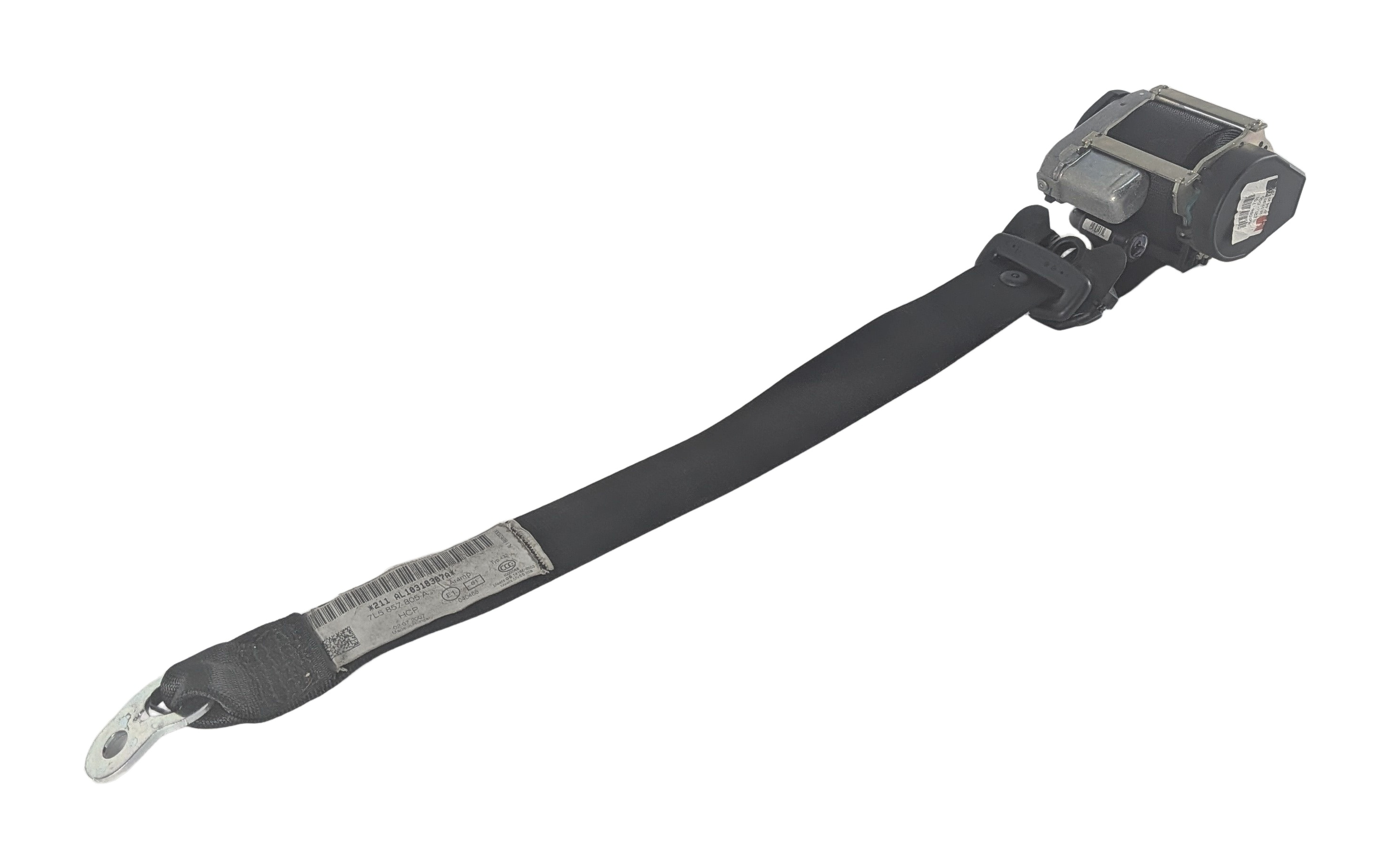 2008 PORSCHE CAYENNE (957) REAR LEFT SEAT SEATBELT RETRACTOR (Black) — exact item pictured