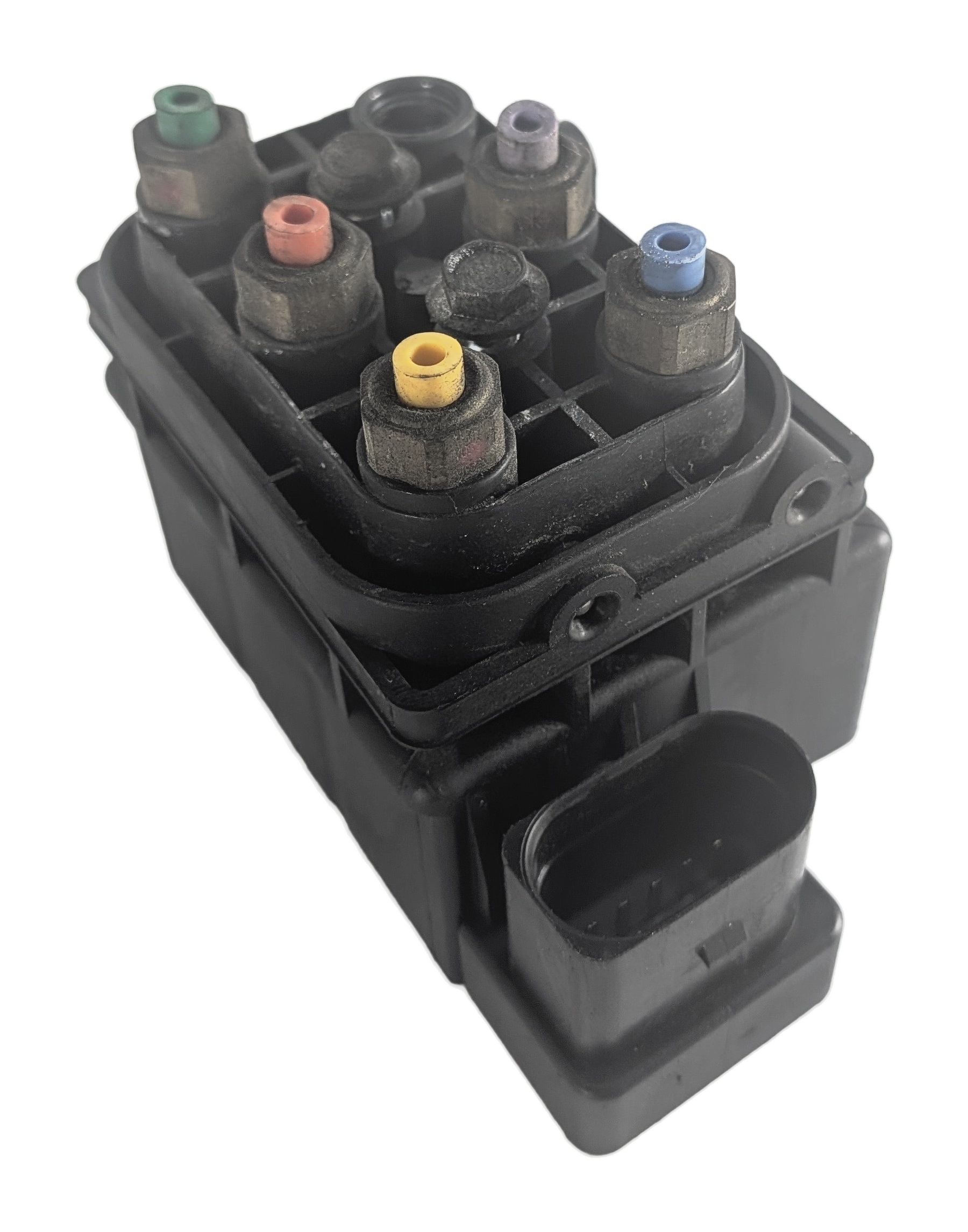 2008 PORSCHE CAYENNE (957) AIR SUSPENSION VALVE BLOCK SOLENOID MANIFOLD — exact item pictured