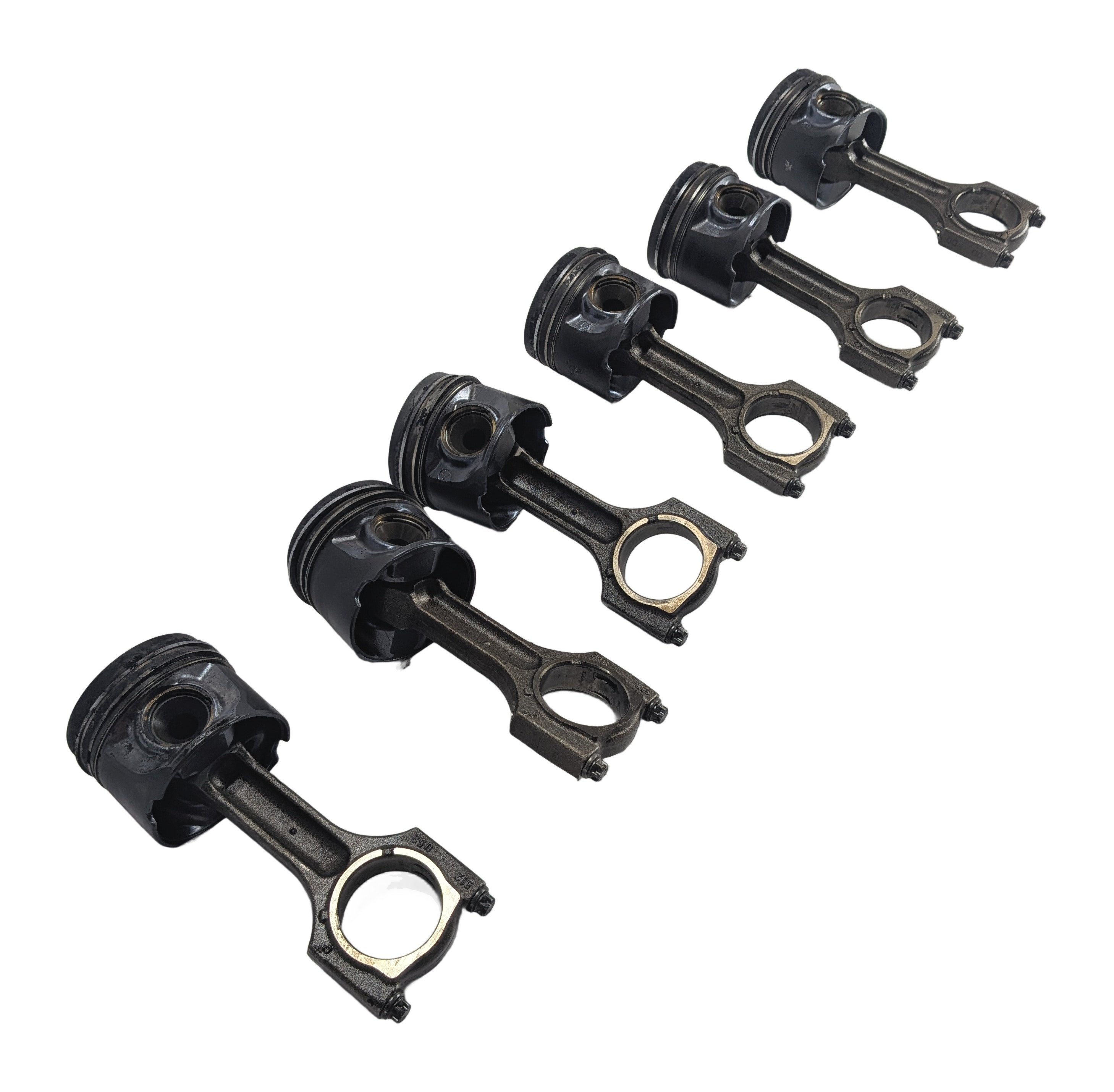 2009-2013 BMW X5 335D (E70 E90) 3.0L M57Y TWIN TURBO DIESEL ENGINE PISTON SET — exact item pictured