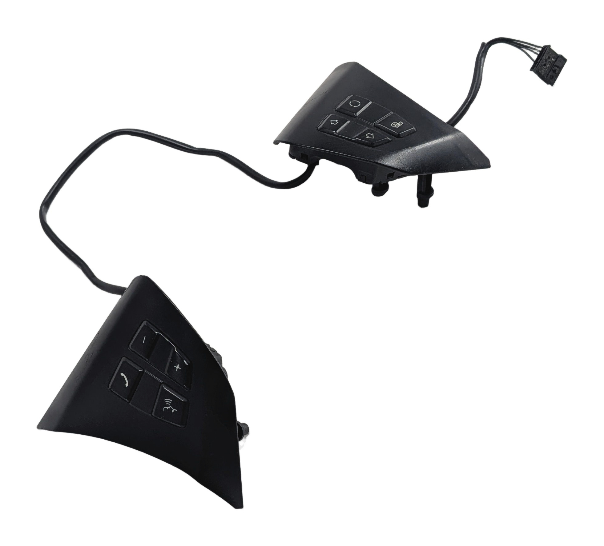 2010 BMW X5 (E70) STEERING WHEEL MULTIFUNCTION CONTROL SWITCH LEFT/RIGHT SET/2 — exact item pictured