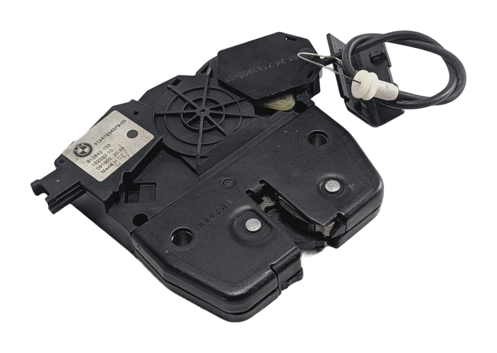2010 BMW X5 (E70) REAR UPPER TRUNK HATCH TAILGATE LOCK LATCH ACTUATOR w/CABLE — exact item pictured