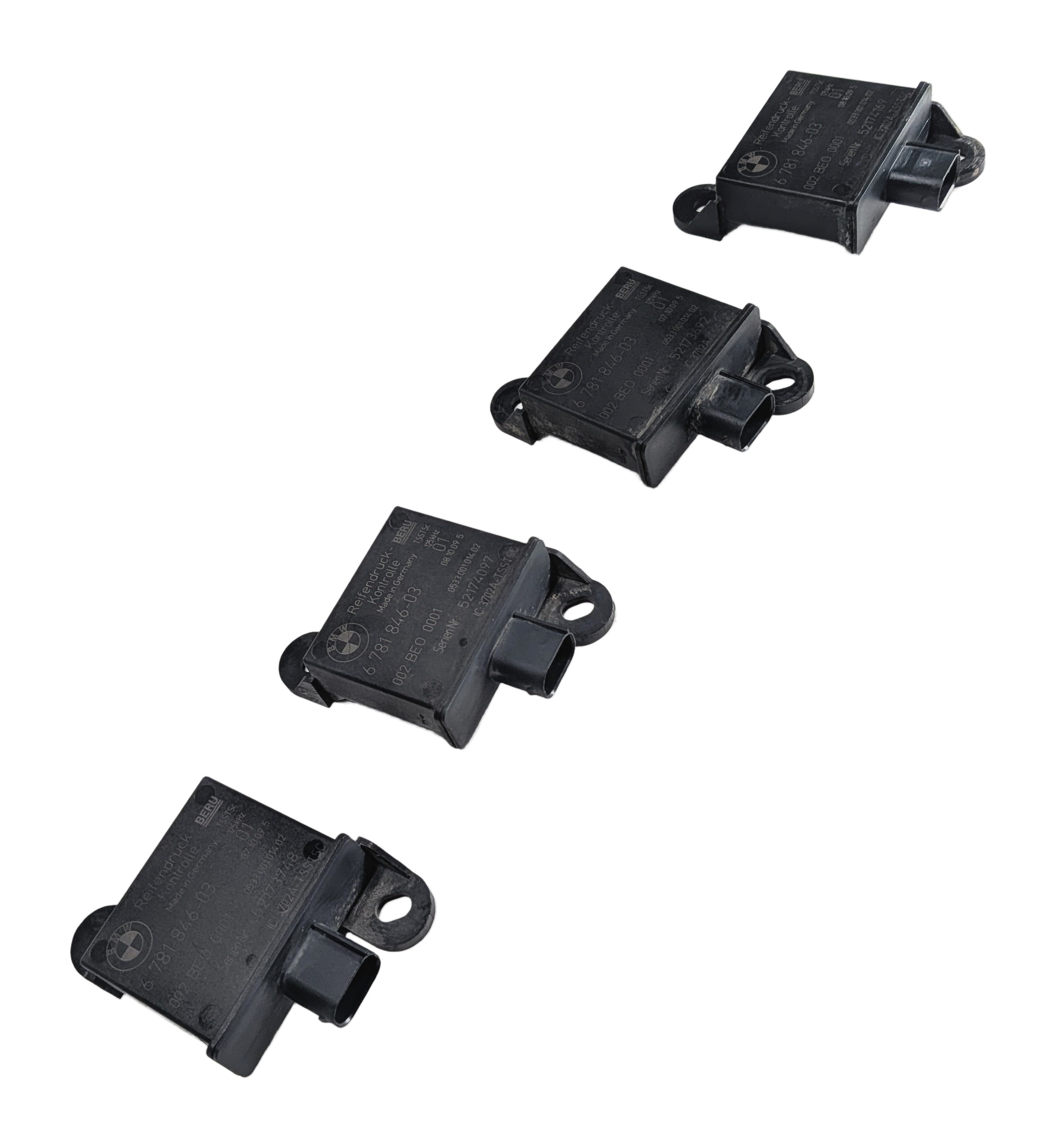 2010 BMW X5 (E70) TIRE PRESSURE MONITOR TPMS RDC WHEEL ANTENNA SET/4 — exact item pictured