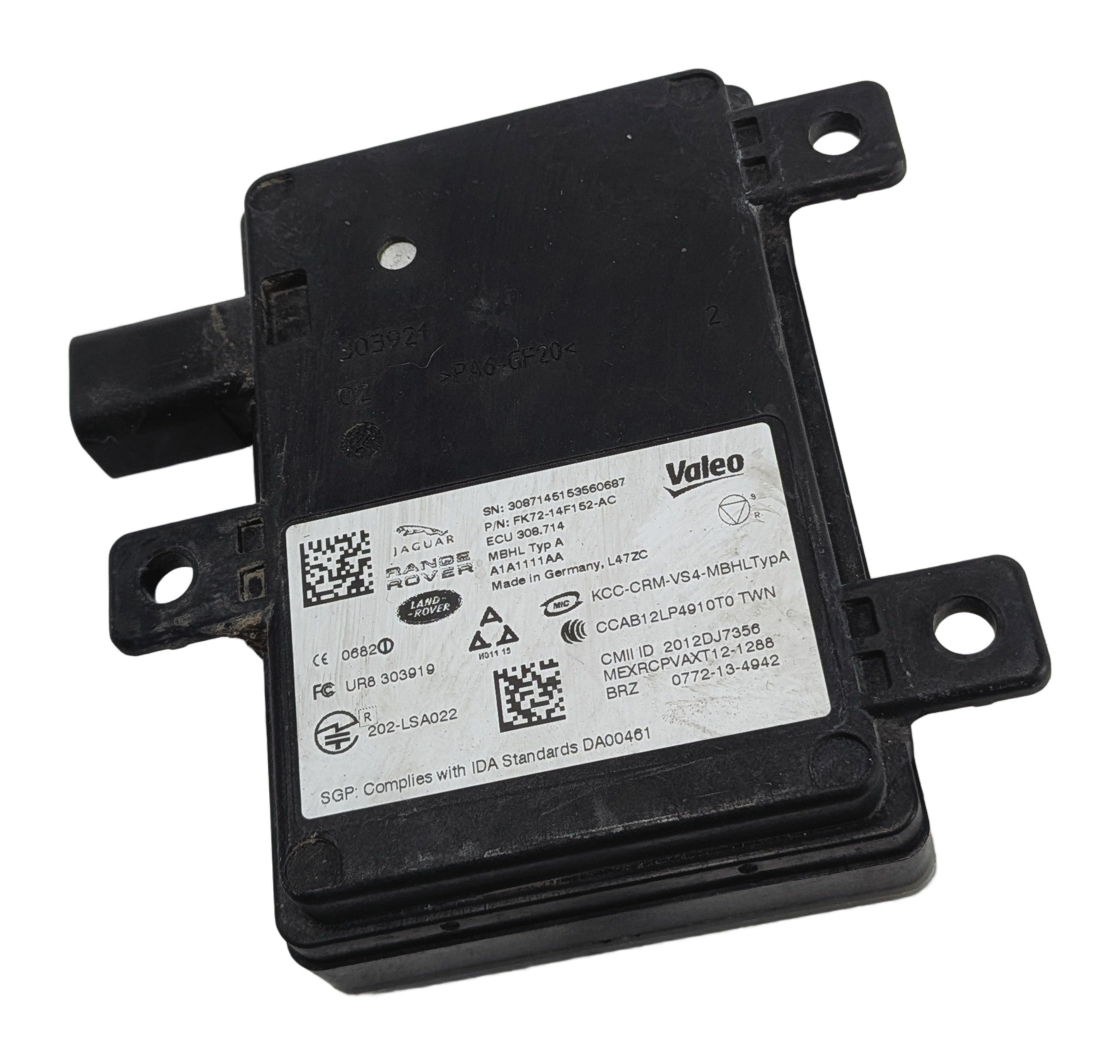 15-17 RANGE ROVER SPORT EVOQUE (L494 L538) REAR BLIND SPOT RADAR SENSOR MODULE — exact item pictured