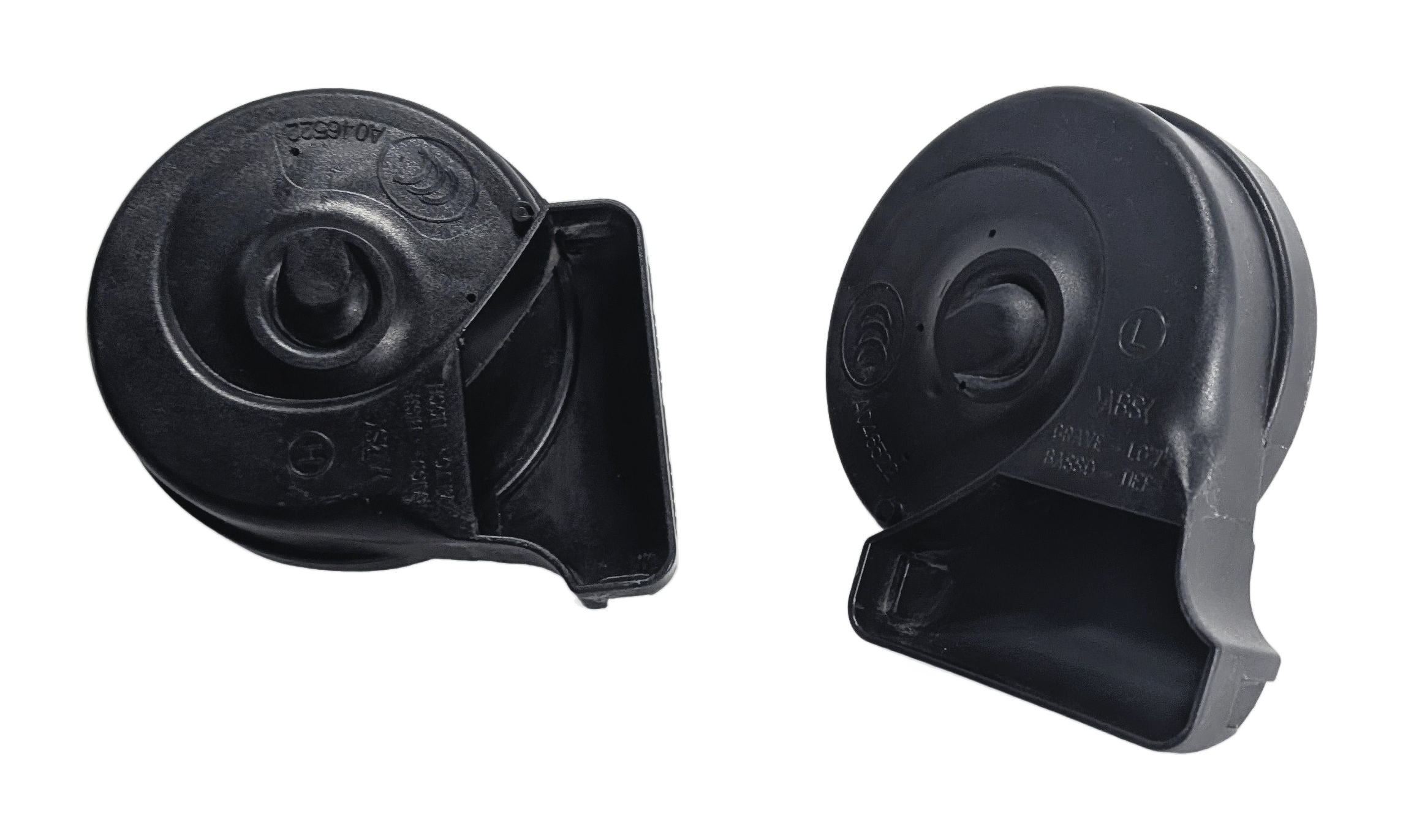 08-18 MERCEDES C E CLS GLK W204 W212 W218 X204 DUAL TONE HORN SIGNAL SET/2 — exact item pictured