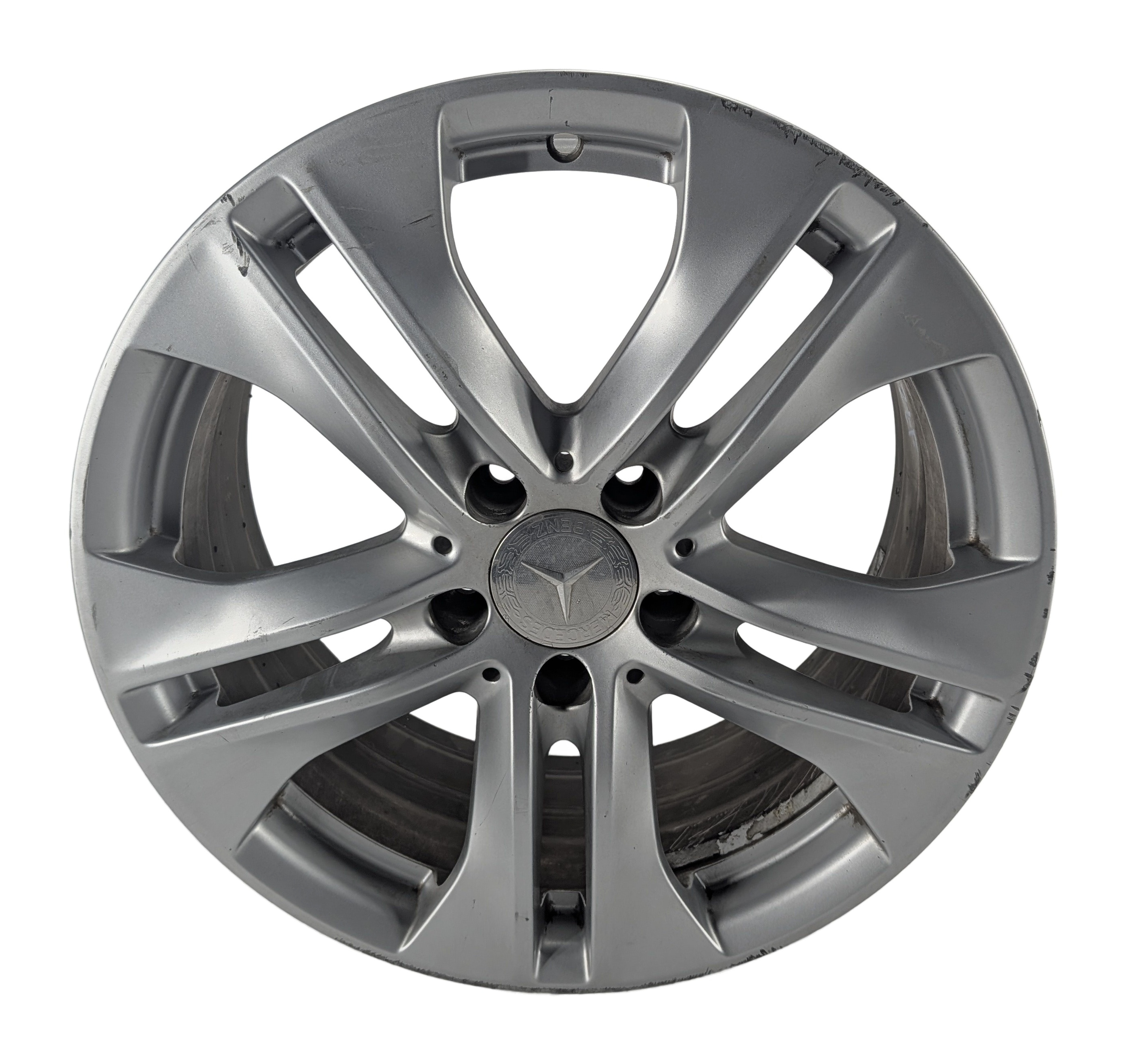 10-11 MERCEDES E350 E550 (W212) 17X8 10 SPOKE 5 PAIR ALUMINUM WHEEL RIM — exact item pictured