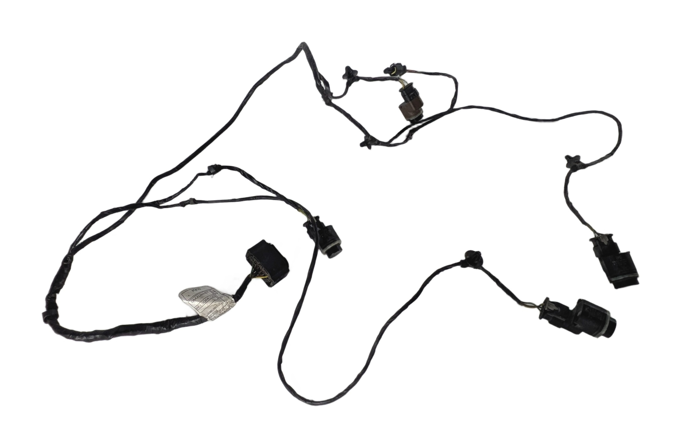 2015 BMW X3 (F25) REAR PARK ASSIST PDC DISTANCE SENSOR SET/4 w/HARNESS (Black) — exact item pictured