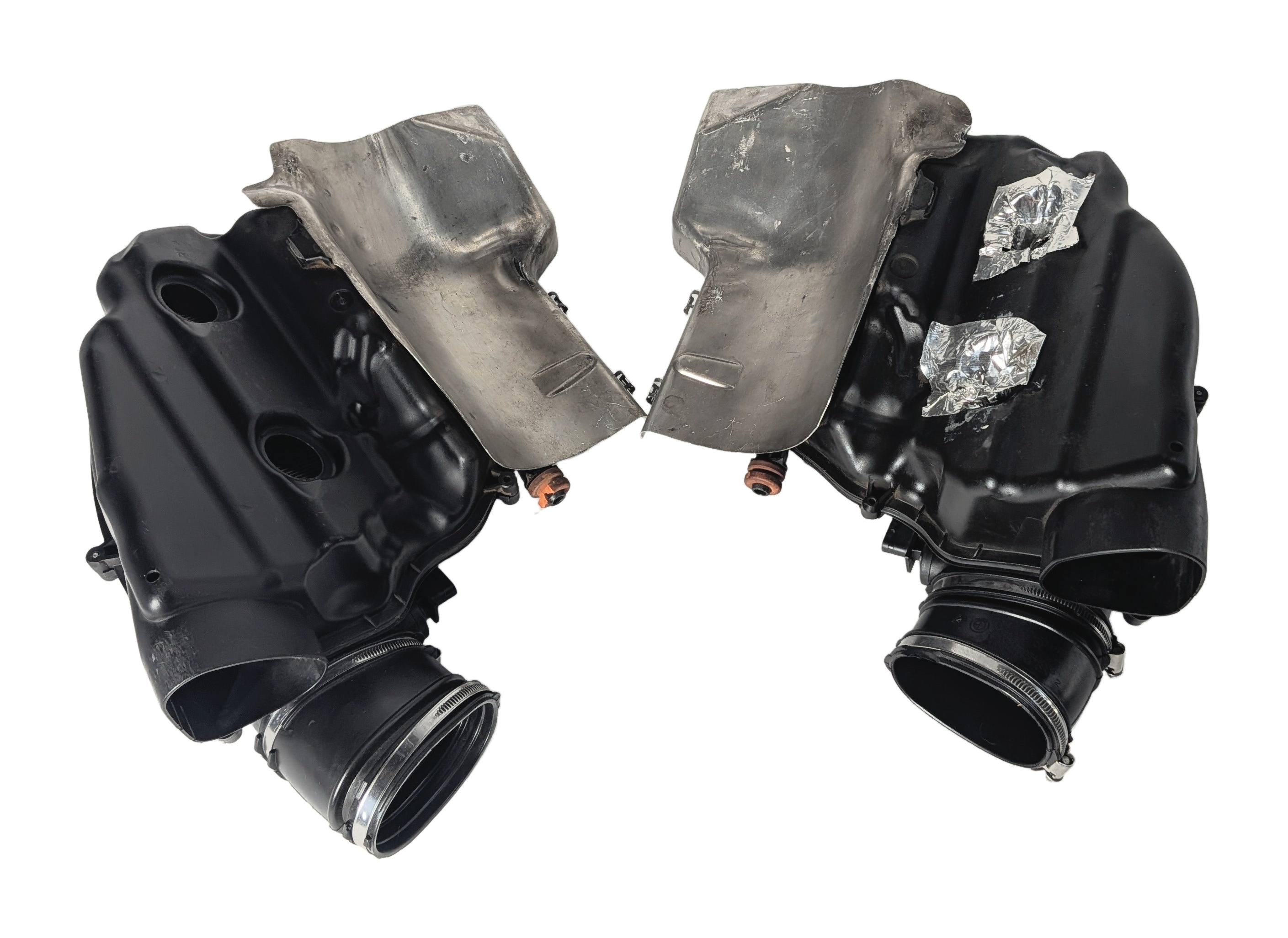 10-13 BMW 550i 650i F10 F12 4.4L N63 LEFT/RIGHT AIR CLEANER FILTER HOUSING SET/2 — exact item pictured