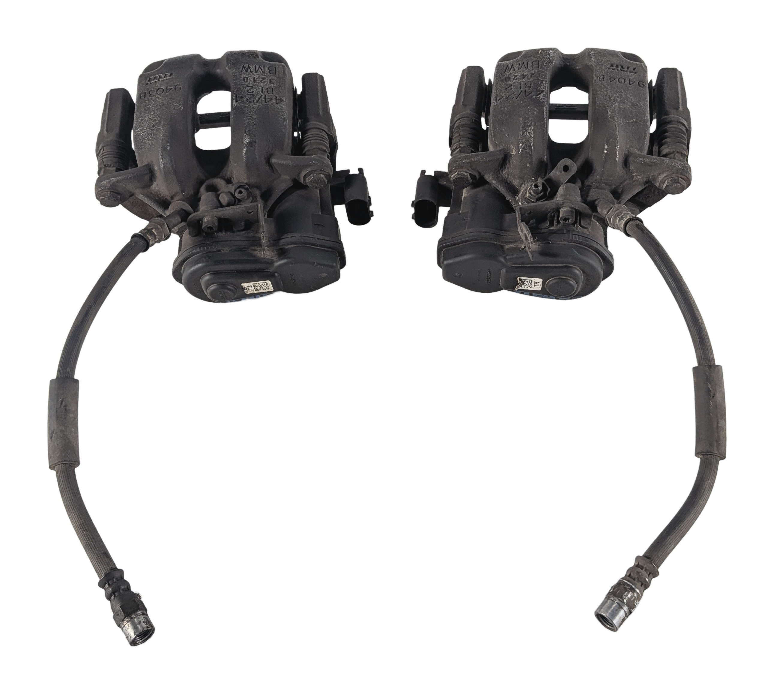 2011-2019 BMW 535i 550i 640i 650i (F06 F10) REAR LEFT & RIGHT BRAKE CALIPER SET — exact item pictured