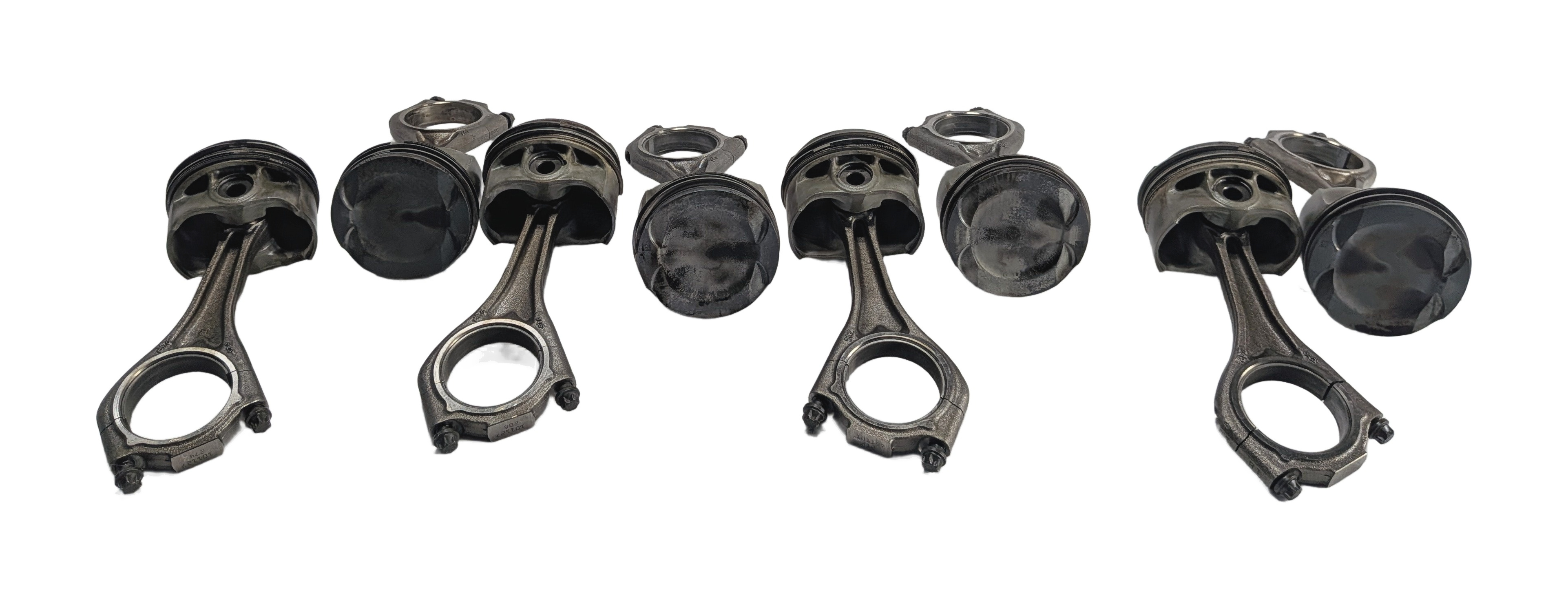 2009-2014 BMW 550i 750i X5 X6 (F01 F10 E70 E71) 4.4L N63 TWIN TURBO PISTON SET/8 — exact item pictured