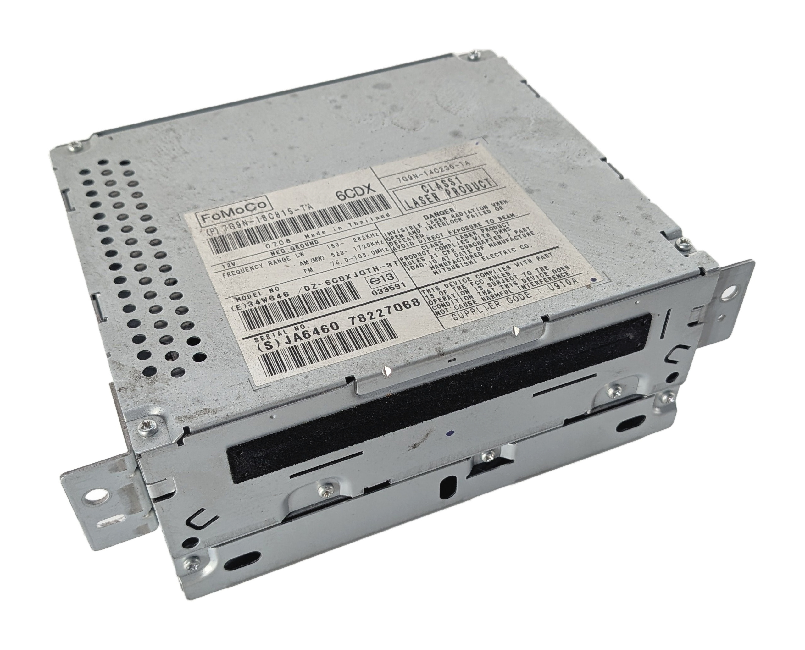 08-12 LAND ROVER LR2 JAGUAR XF (L359 X250) AM FM RADIO 6 DISC CD PLAYER RECEIVER — exact item pictured