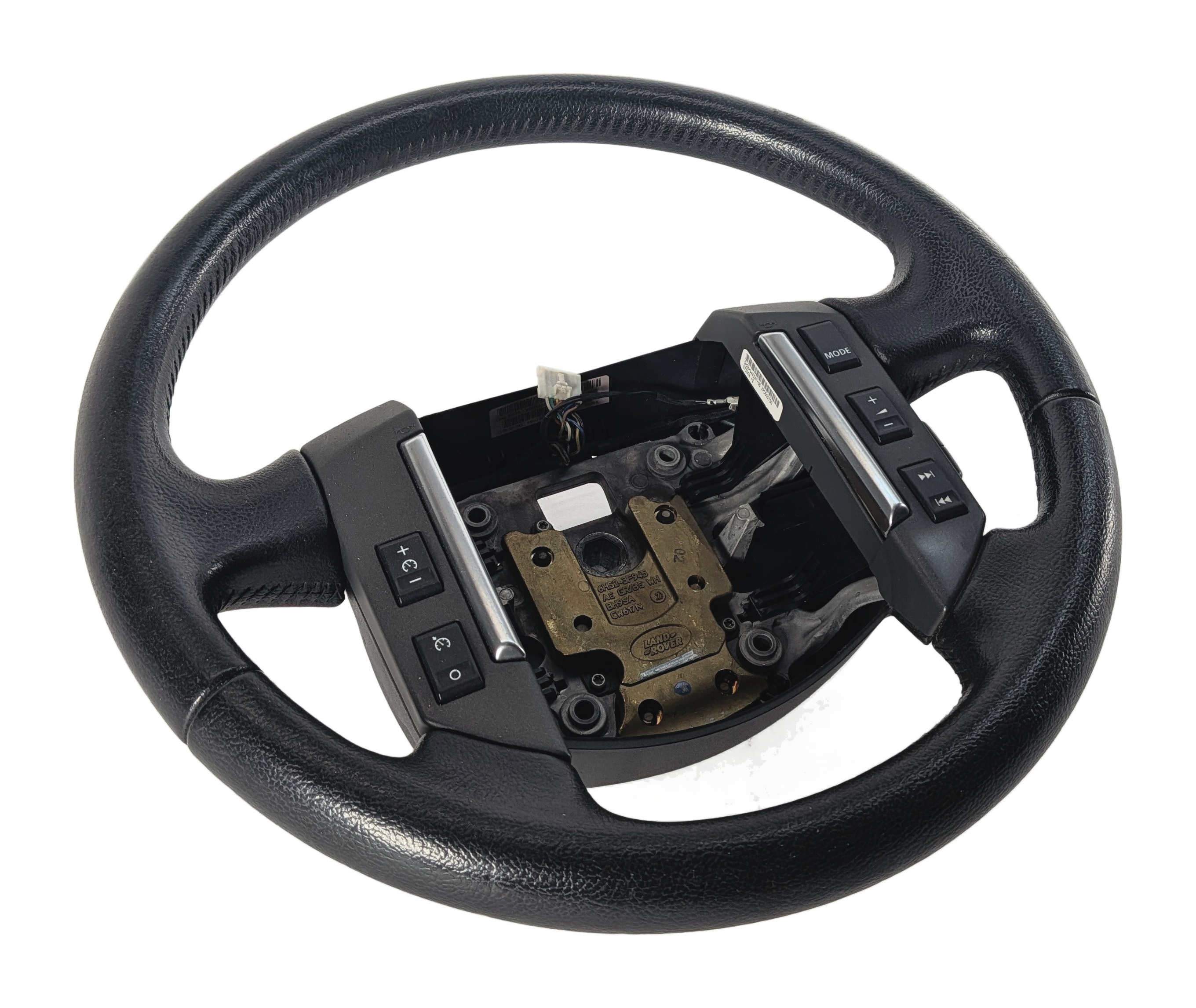 2008 LAND ROVER LR2 L359 LEATHER MULTIFUNCTION STEERING WHEEL w/SWITCHES (Black) — exact item pictured