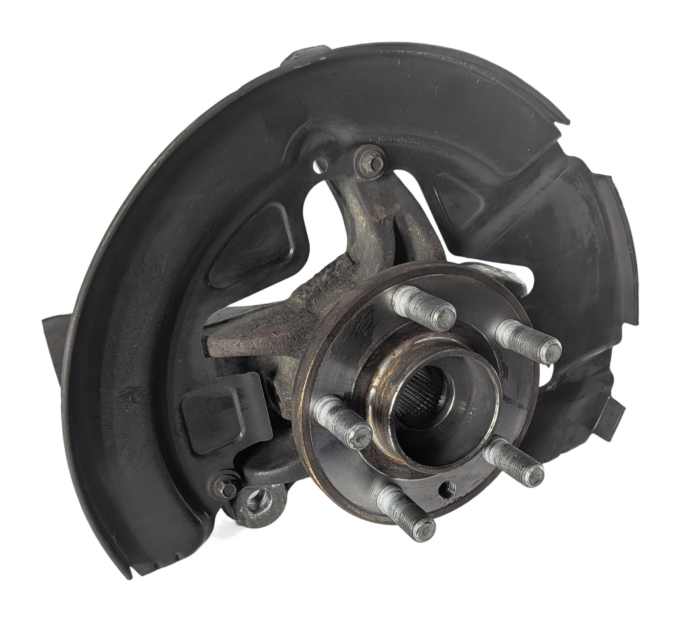 2008-2015 LAND ROVER LR2 (L359) FRONT LEFT DRIVER SPINDLE KNUCKLE w/ HUB BEARING — exact item pictured