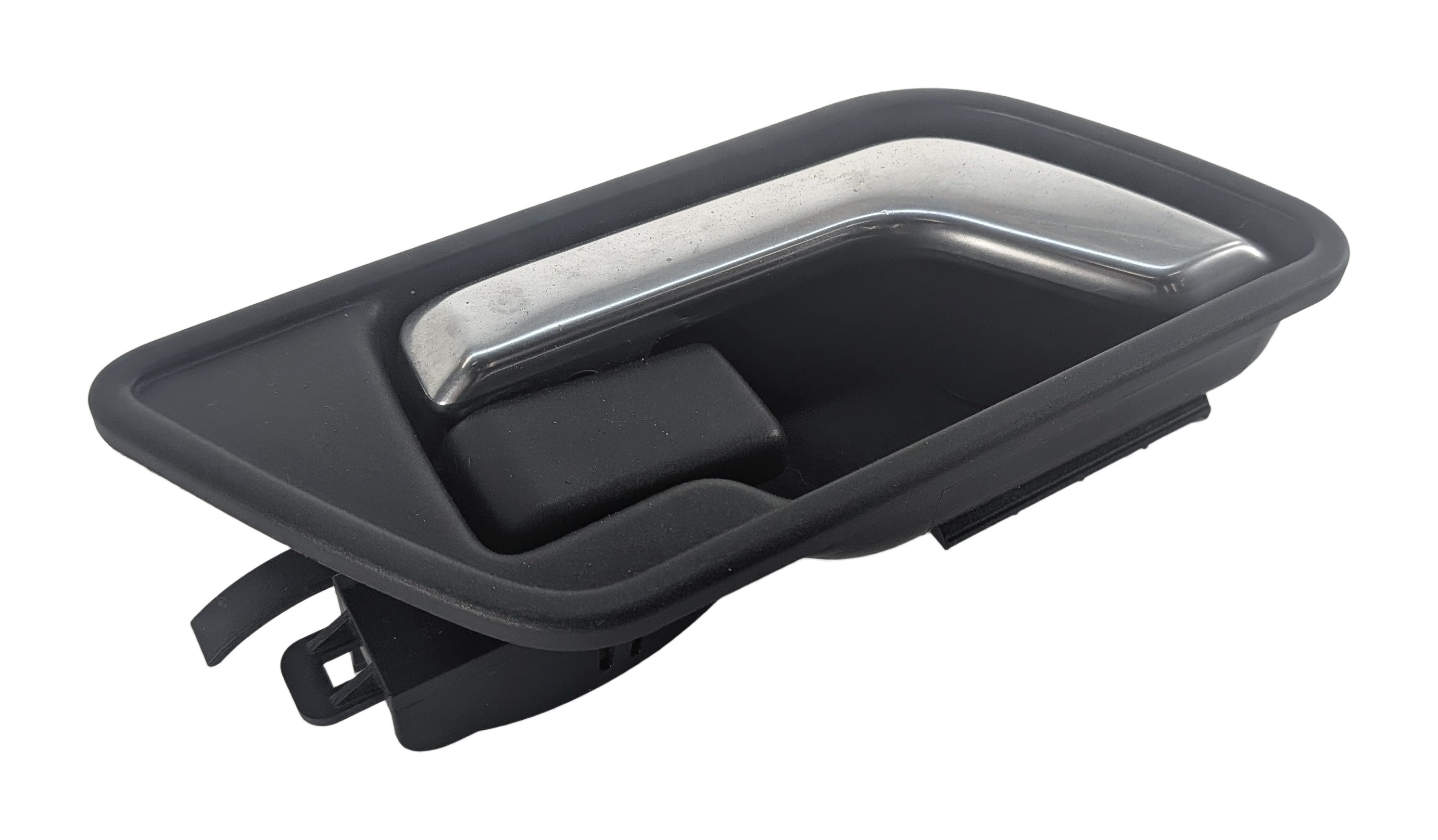 2008-2015 LAND ROVER LR2 (L359) REAR RIGHT INSIDE INTERIOR DOOR HANDLE (SILVER) — exact item pictured