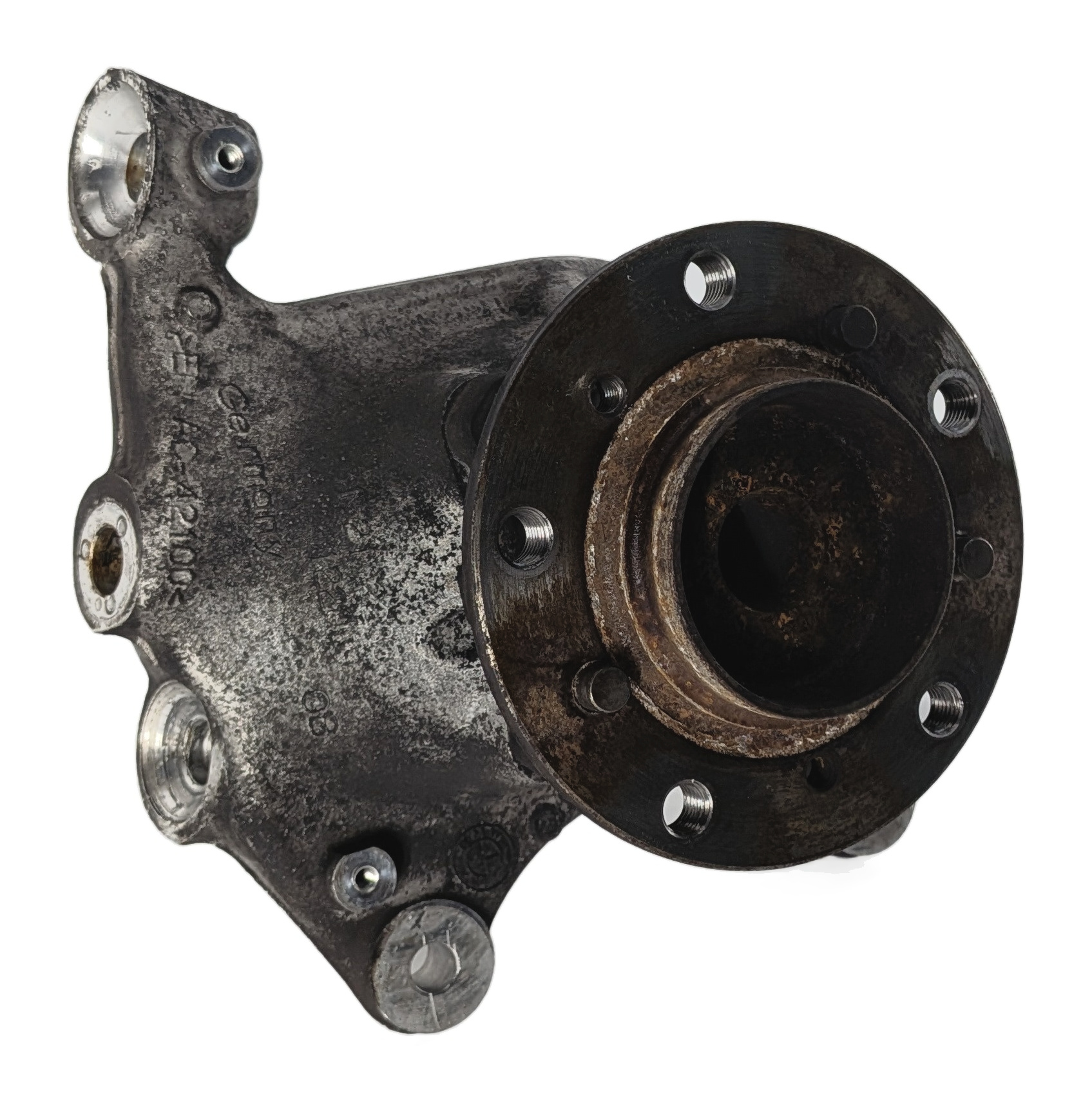 08-13 BMW M3 1M E82 E90 E92 E93 FRONT LEFT DRIVER SPINDLE KNUCKLE w/ BEARING HUB — exact item pictured