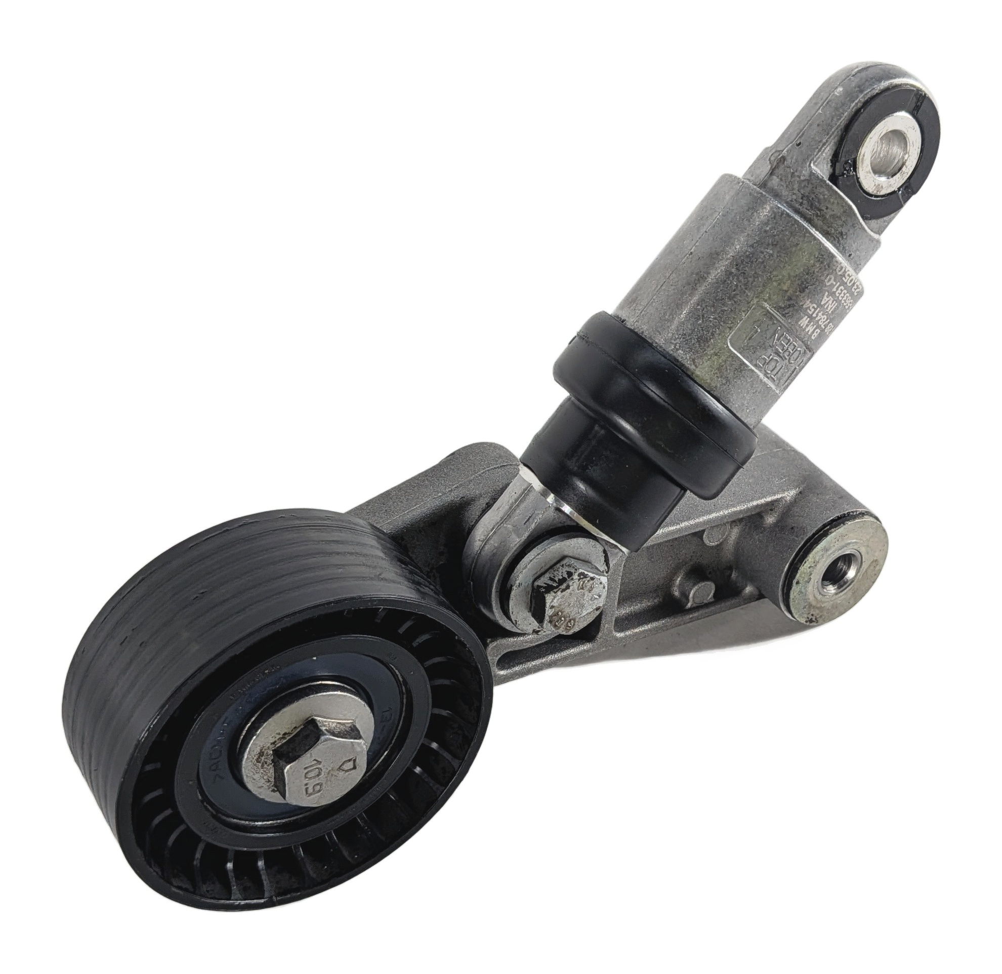 2008-2011 BMW M3 (E90 E92 E93) 4.0L S65 A/C COMPRESSOR BELT TENSIONER w/ PULLEY — exact item pictured