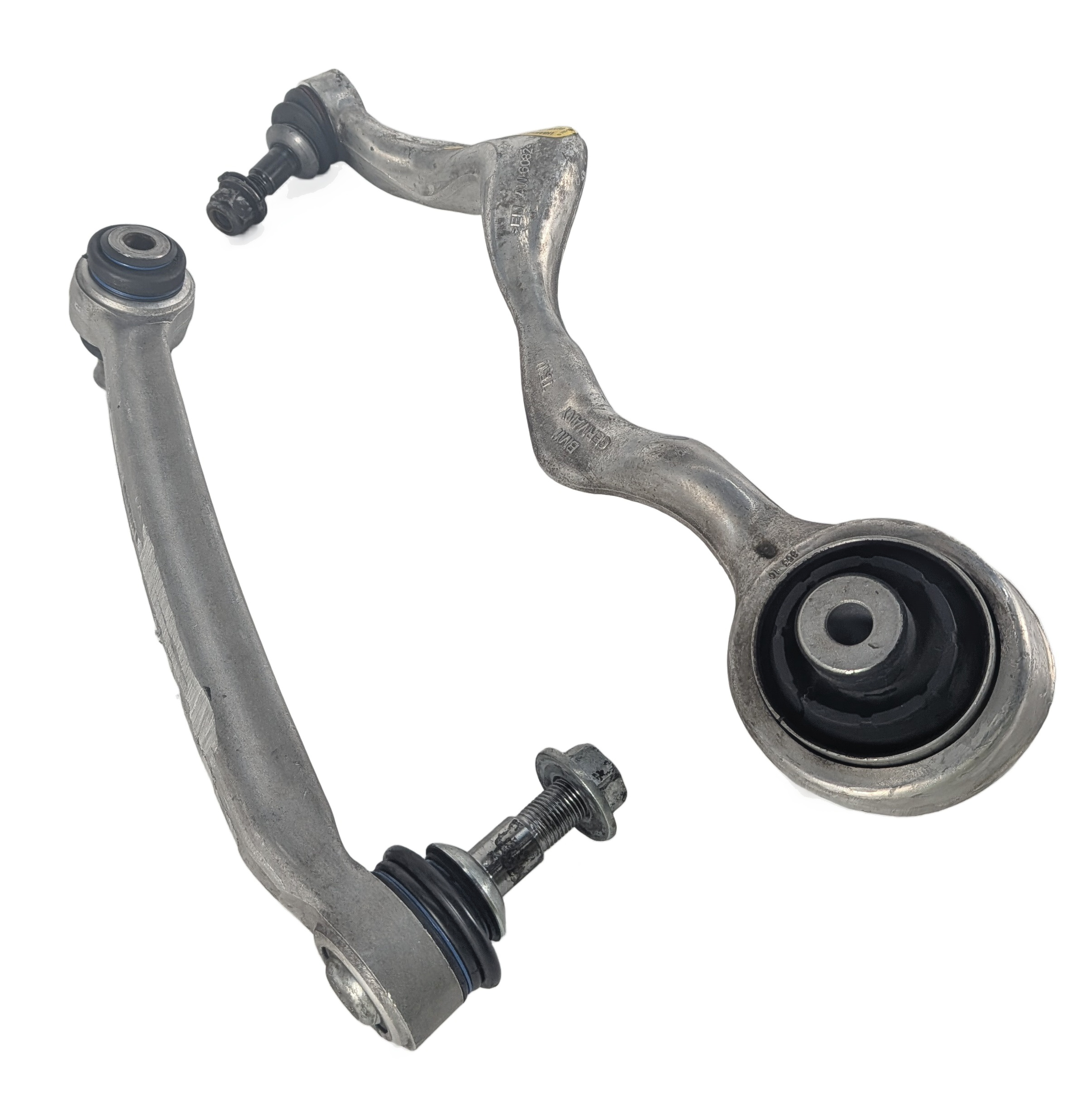 08-13 BMW M3 (E90 E92 E93) FRONT RIGHT LOWER CONTROL ARM & TENSION STRUT SET/2 — exact item pictured