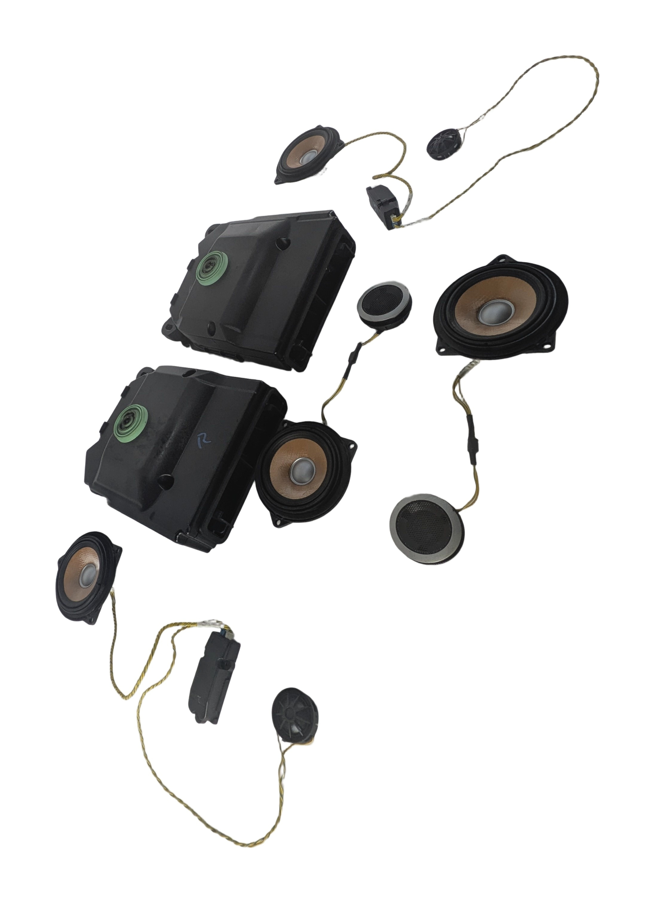 2008 BMW M3 (E90) INDIVIDUAL AUDIO SPEAKER SET/10 w/ SUBWOOFER MIDRANGE TWEETER — exact item pictured